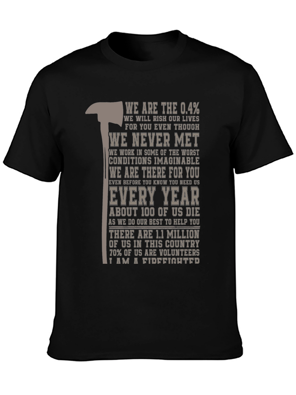 Firefighter Tribute Graphic T-Shirt