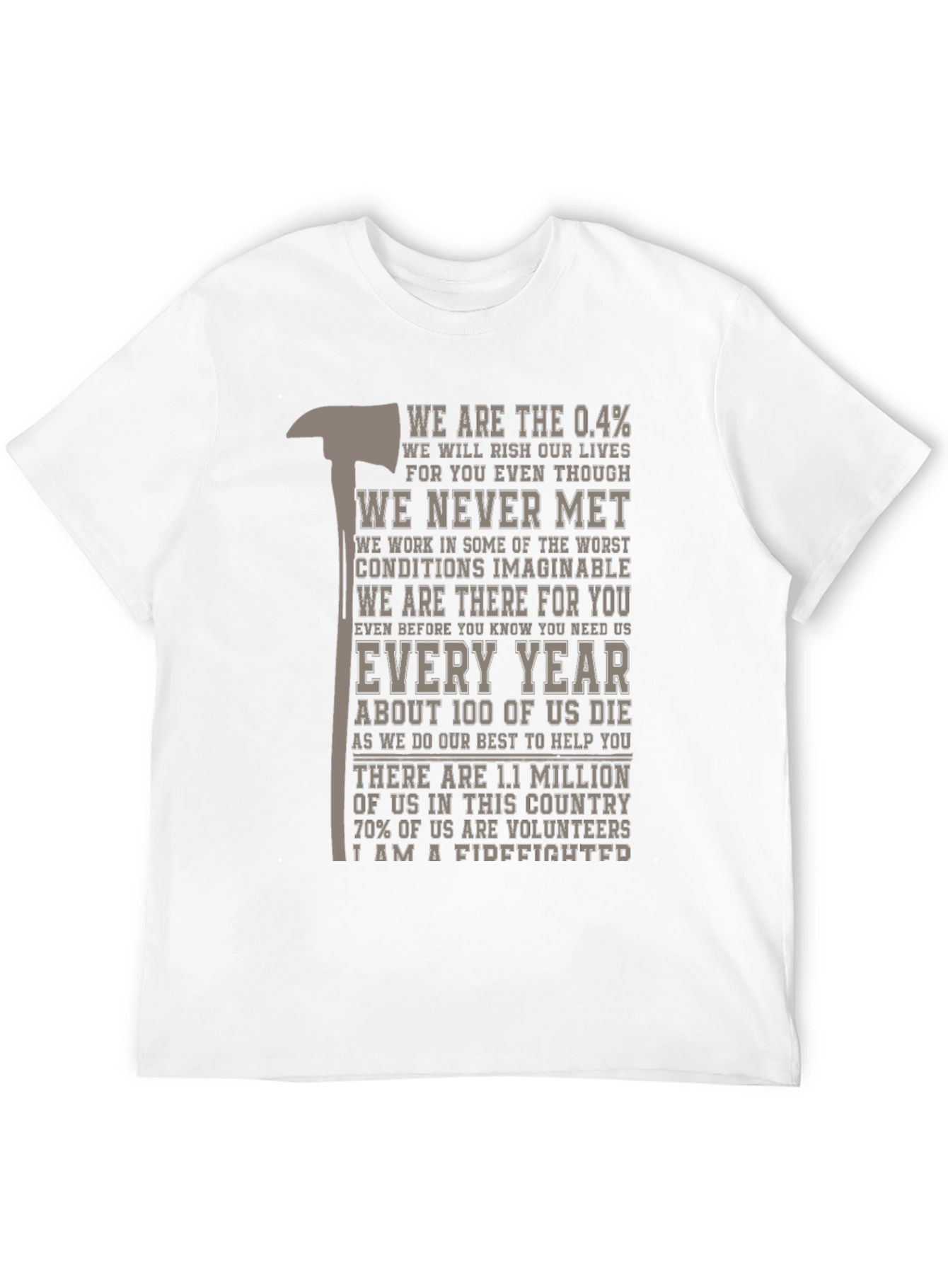 Firefighter Tribute Graphic T-Shirt