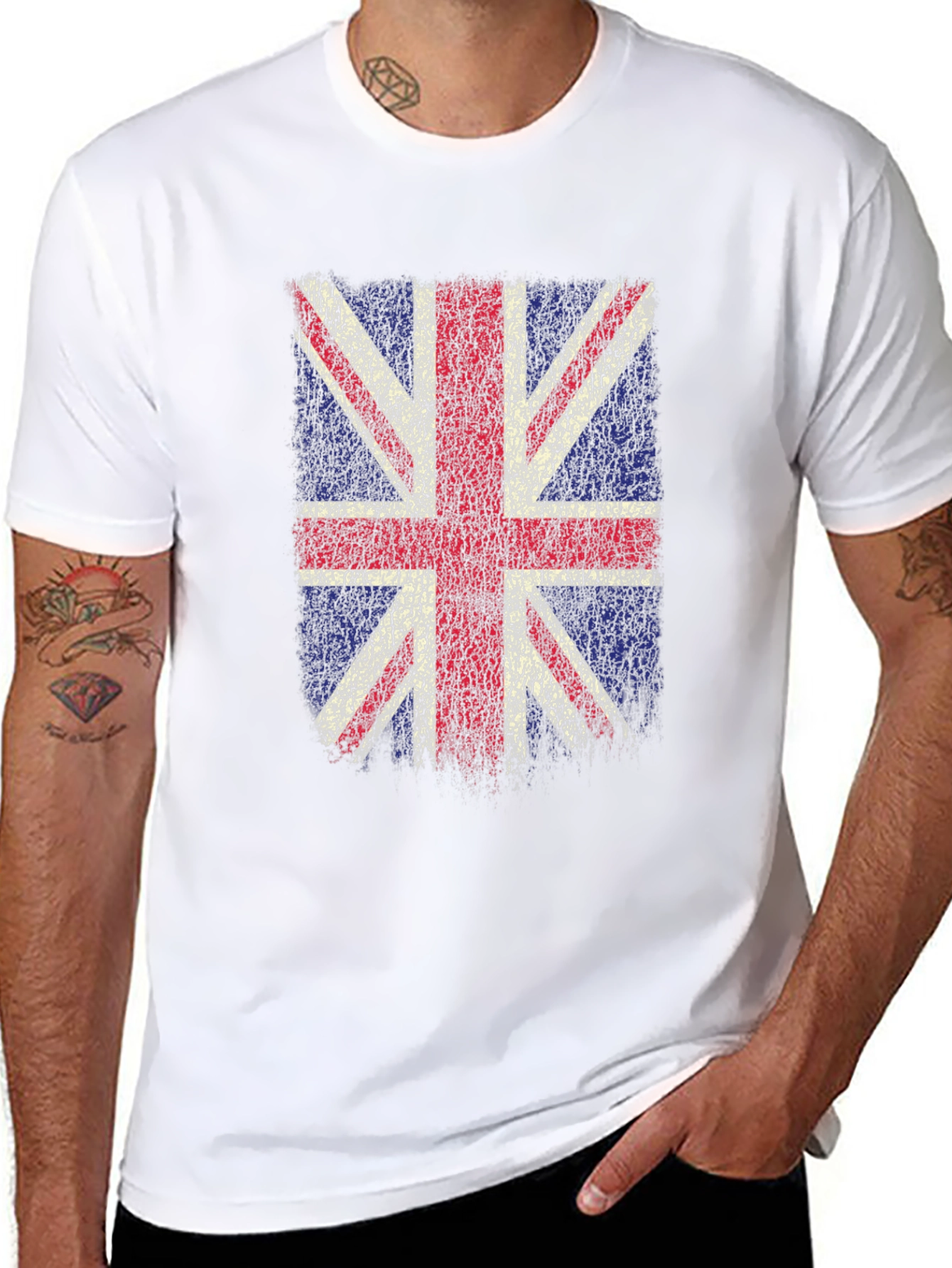 Union Jack T-Shirt - Distressed UK Flag Design