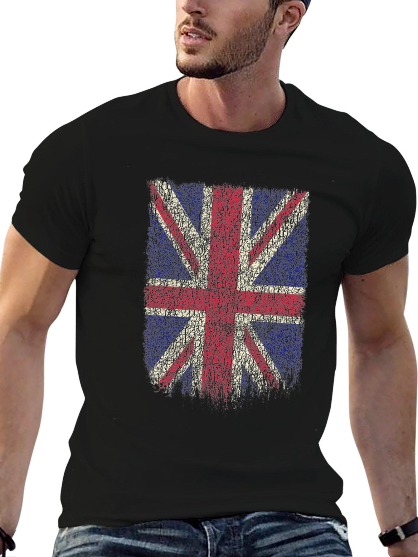 Union Jack T-Shirt - Distressed UK Flag Design