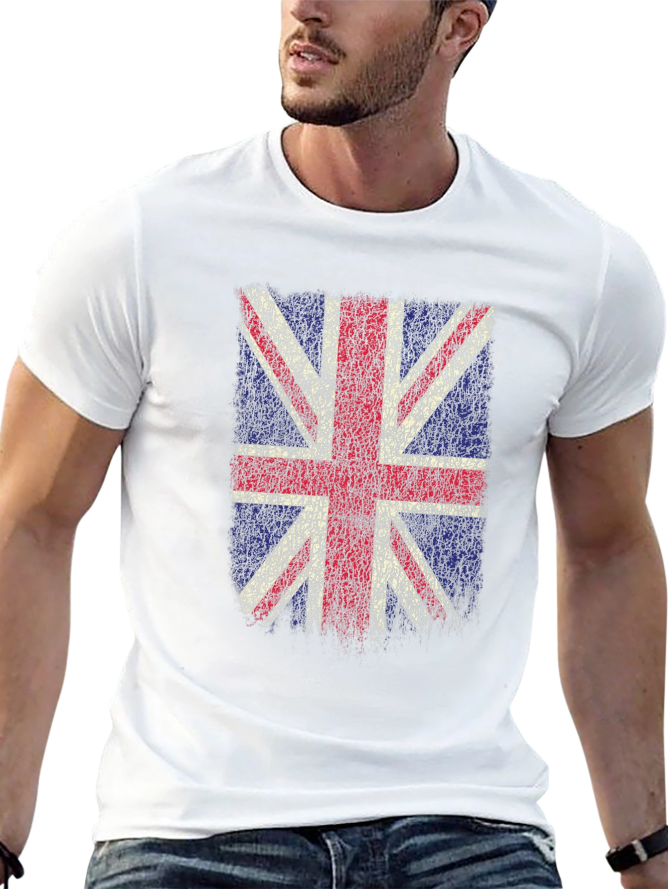 Union Jack T-Shirt - Distressed UK Flag Design