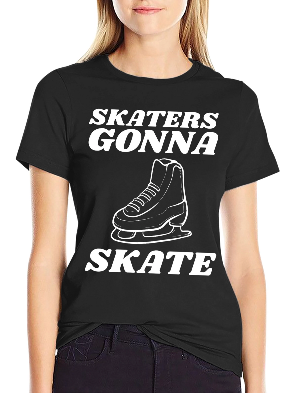 Skaters Gonna Skate Black Graphic Tee