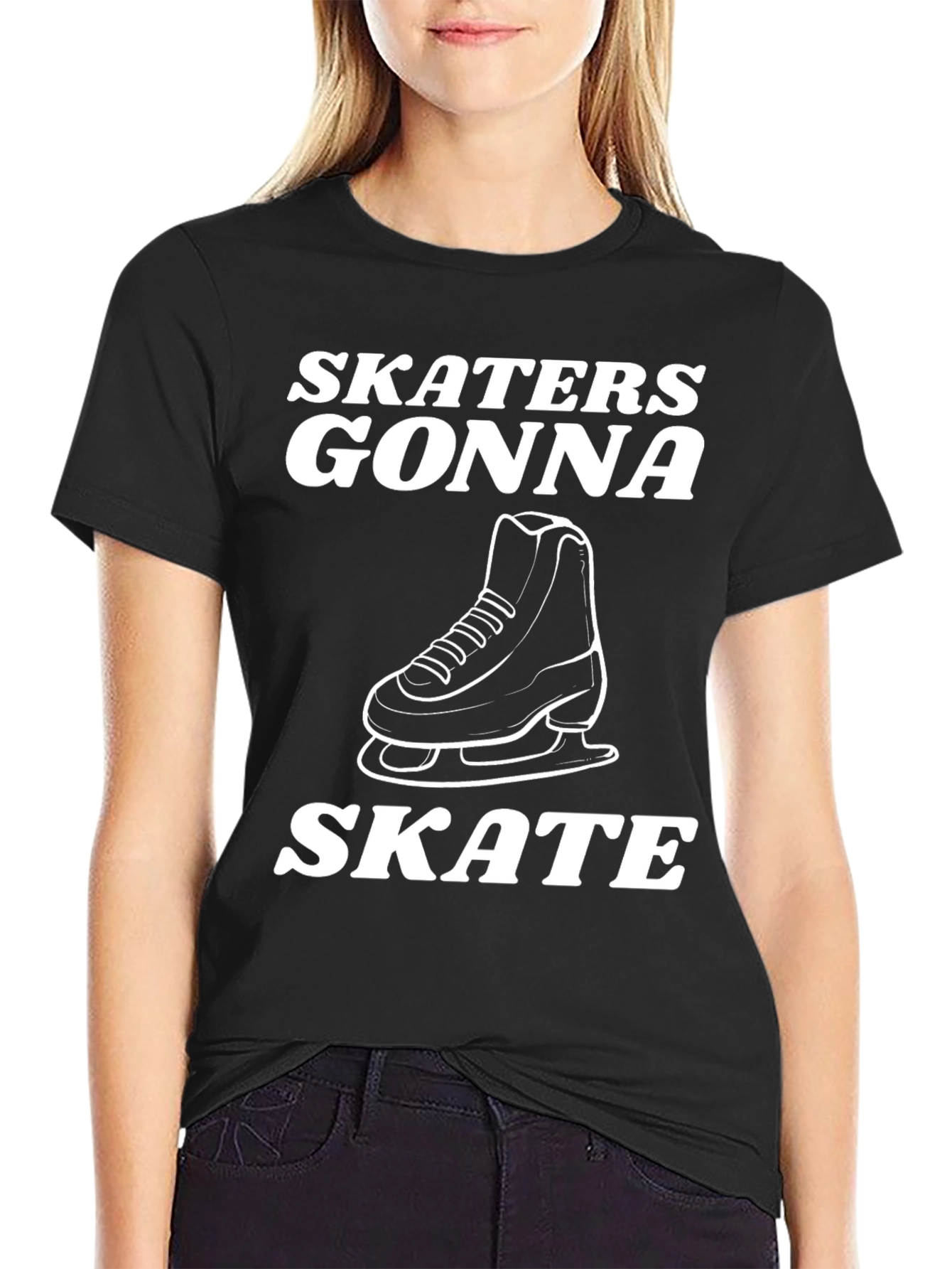 Skaters Gonna Skate Black Graphic Tee