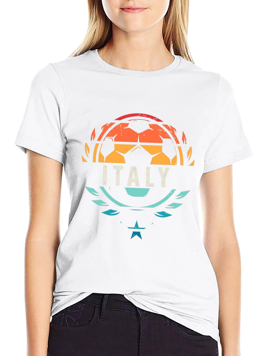 Italy Soccer T-Shirt - Retro Style Football Tee