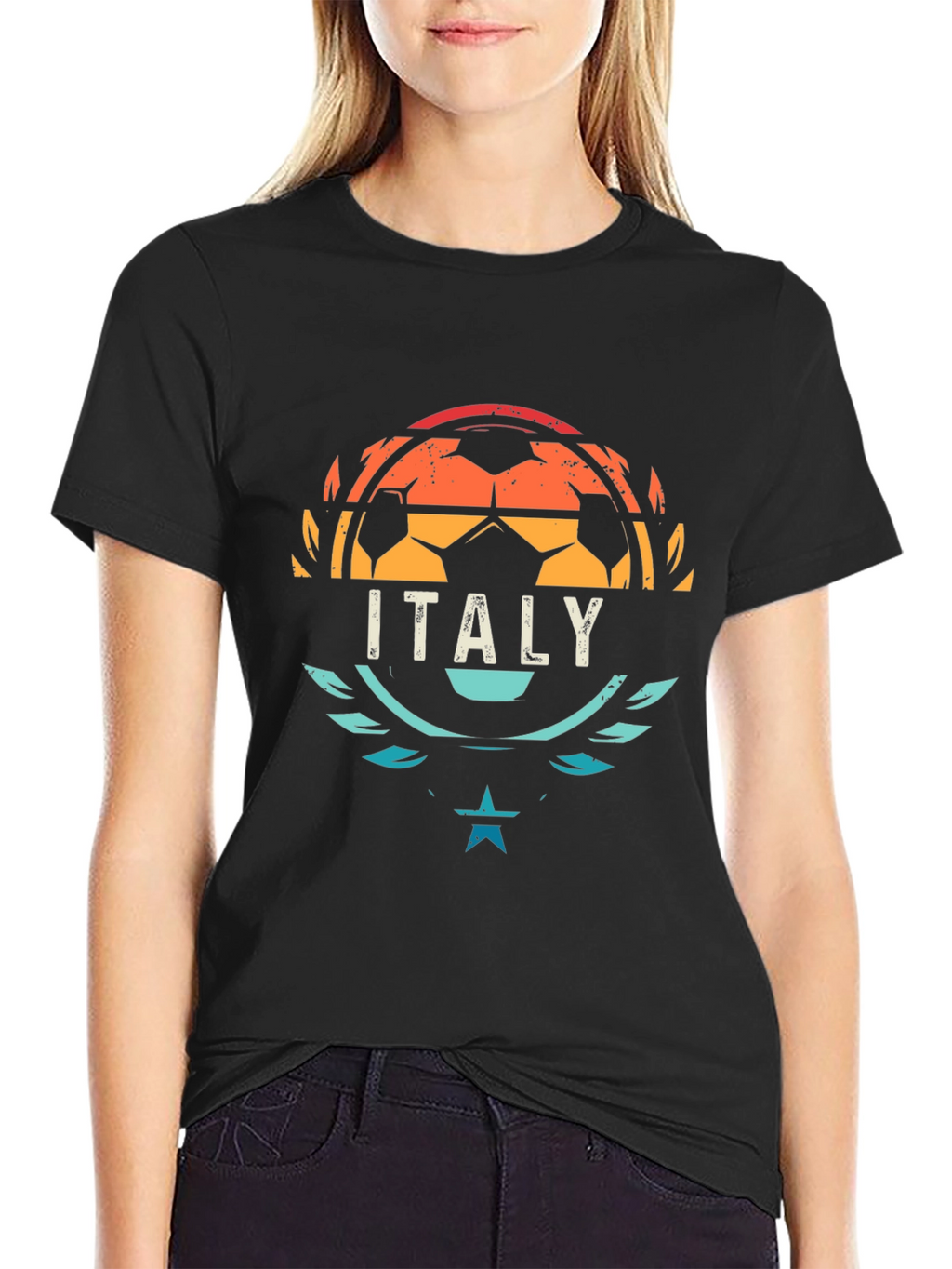 Italy Soccer T-Shirt - Retro Style Football Tee