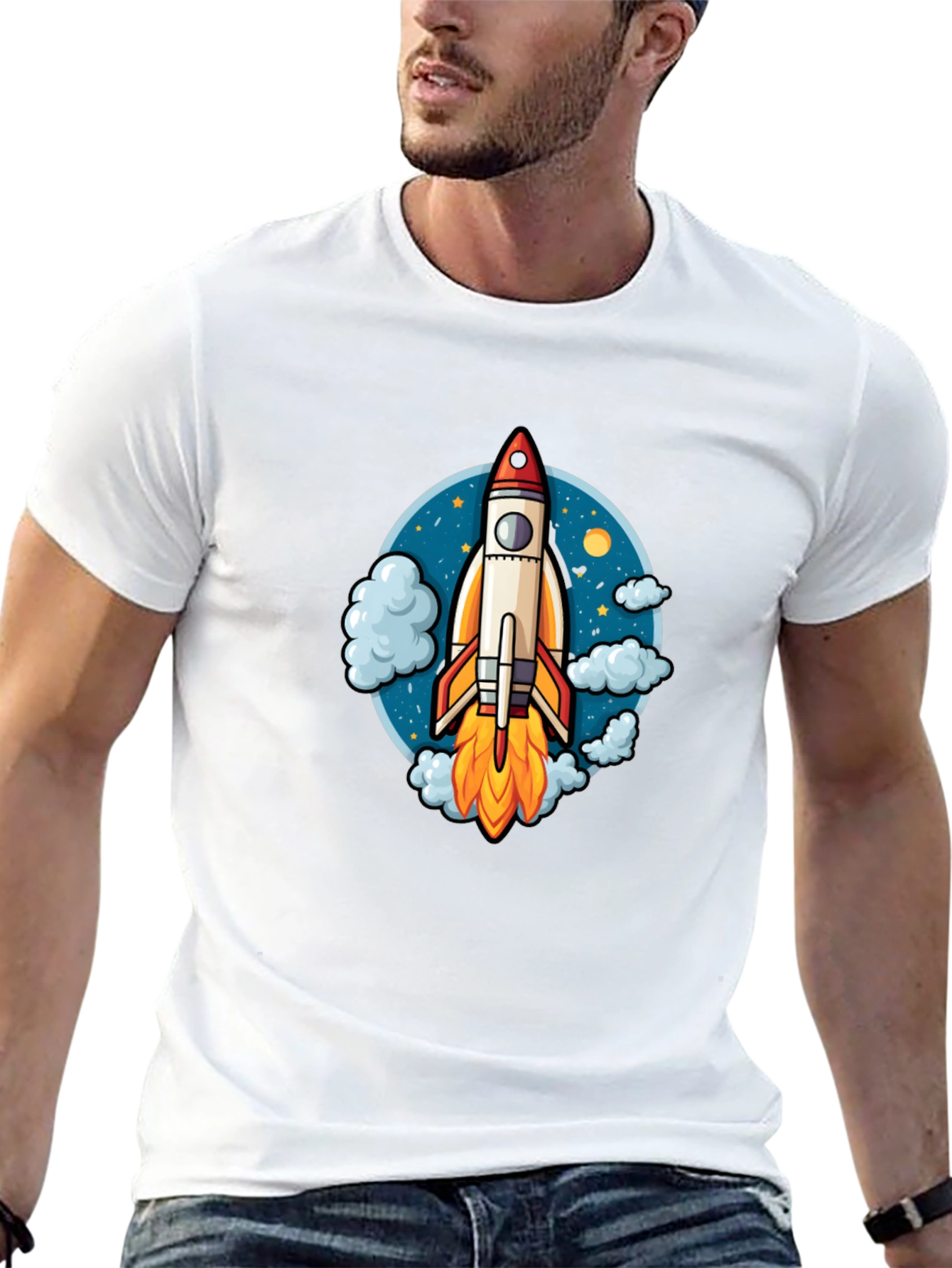 Rocket Launch Graphic Tee - Black