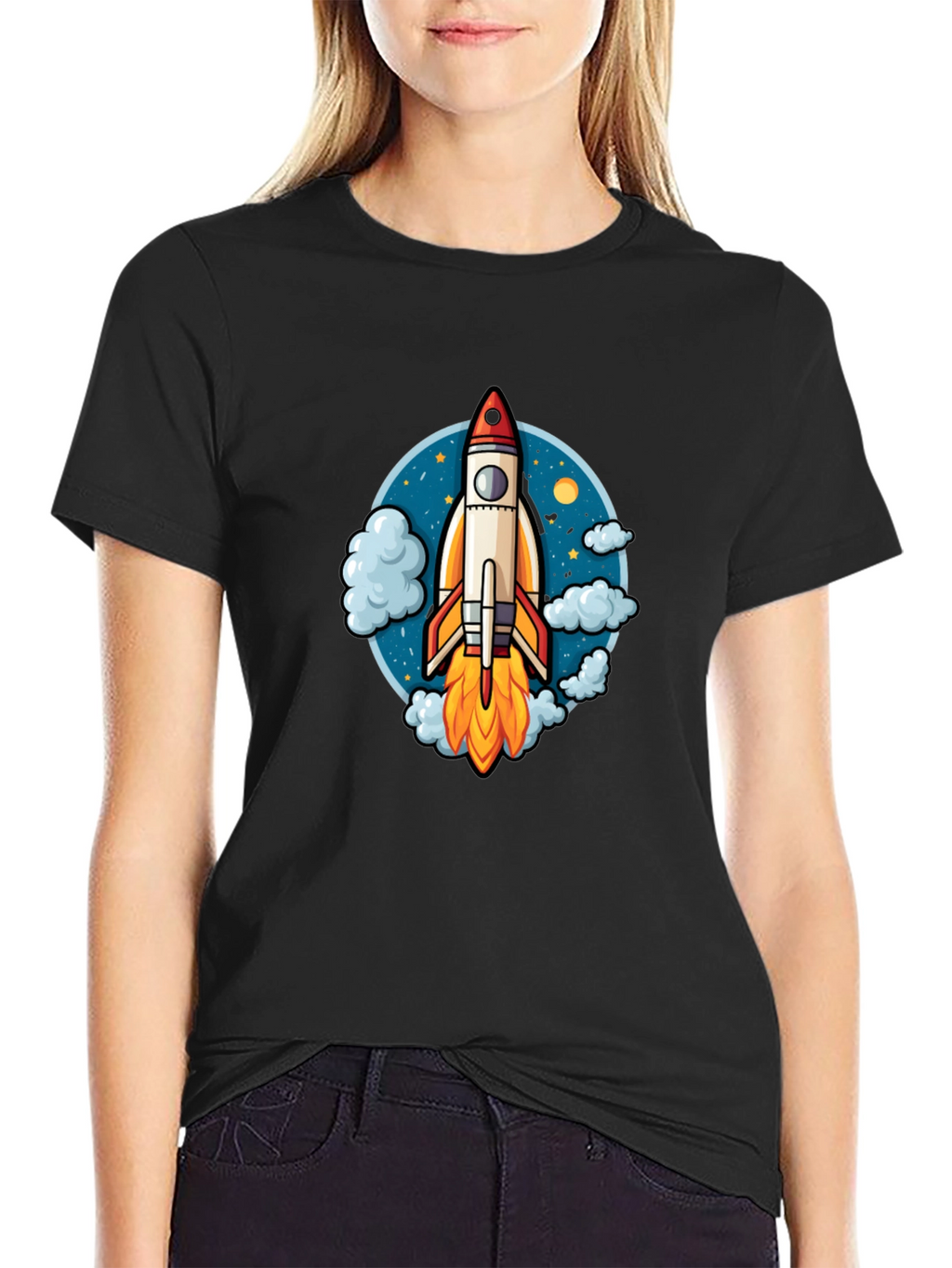Rocket Launch Graphic Tee - Black