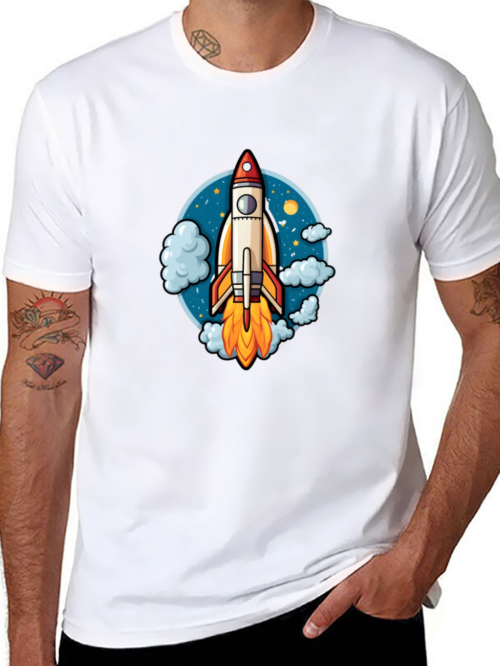 Rocket Launch Graphic Tee - Black