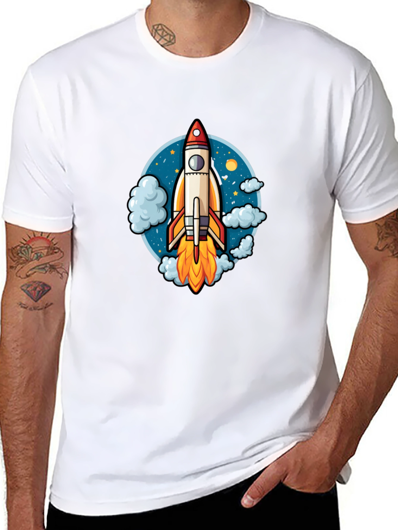Rocket Launch Graphic Tee - Black