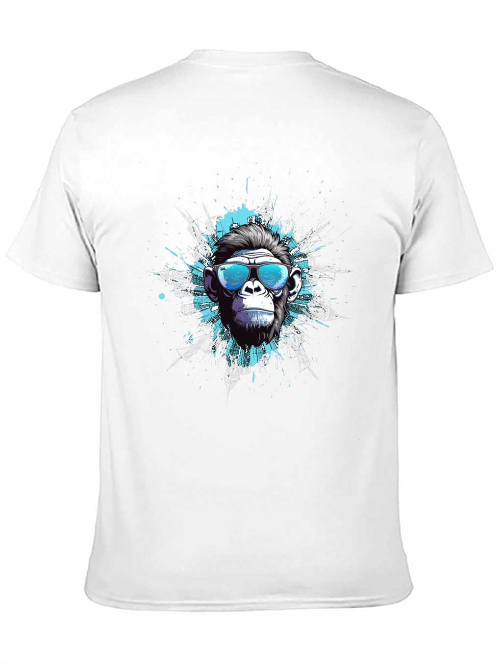 Cool Ape Cityscape Graphic Tee - Black Cotton T-Shirt