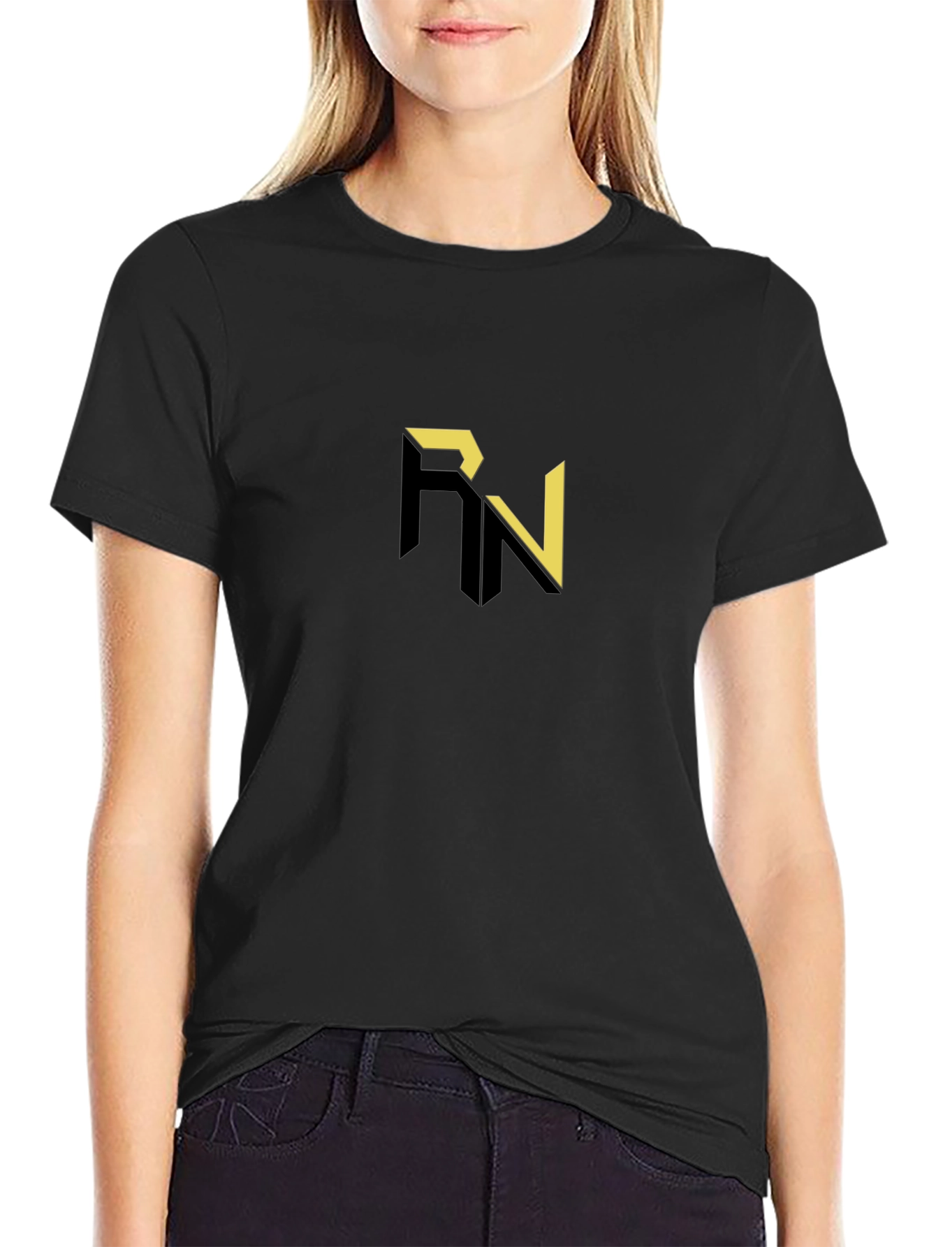 Modern RN Logo Black T-Shirt