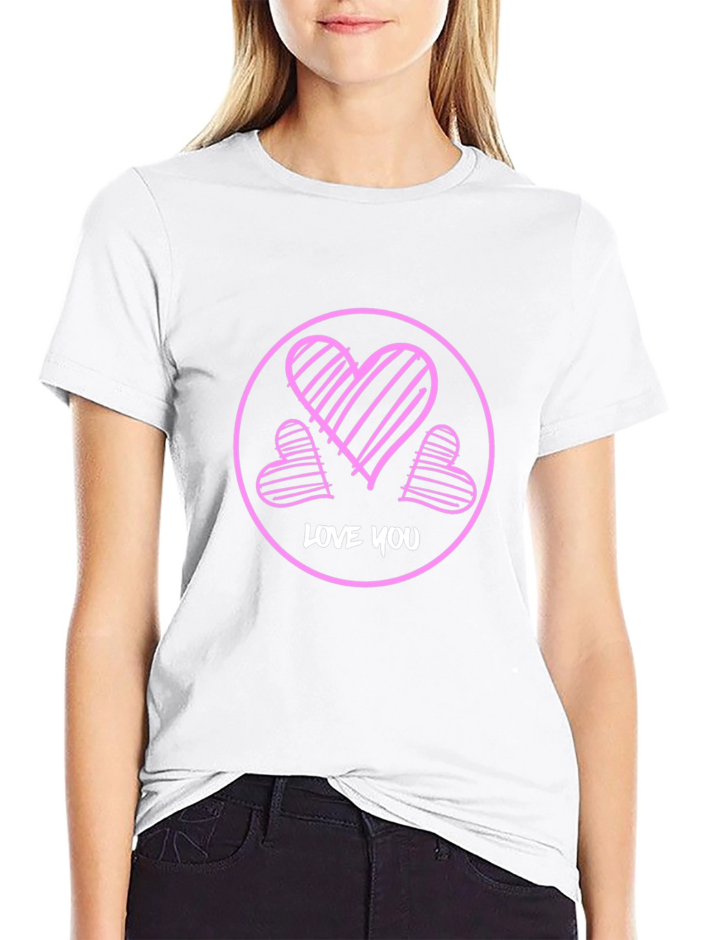 Love You Graphic Black Tee