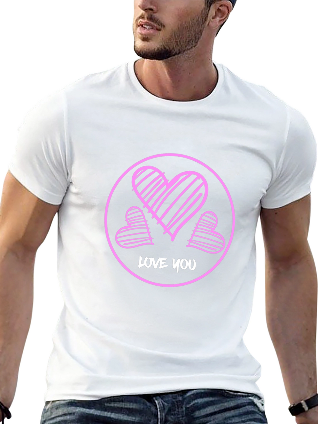 Love You Graphic Black Tee