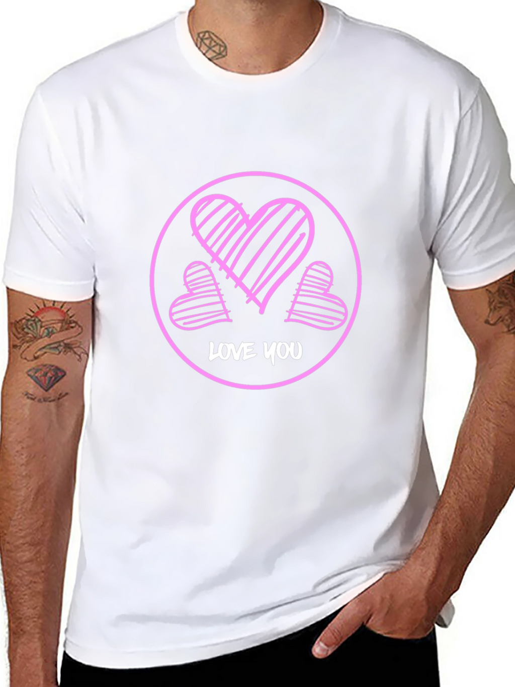 Love You Graphic Black Tee