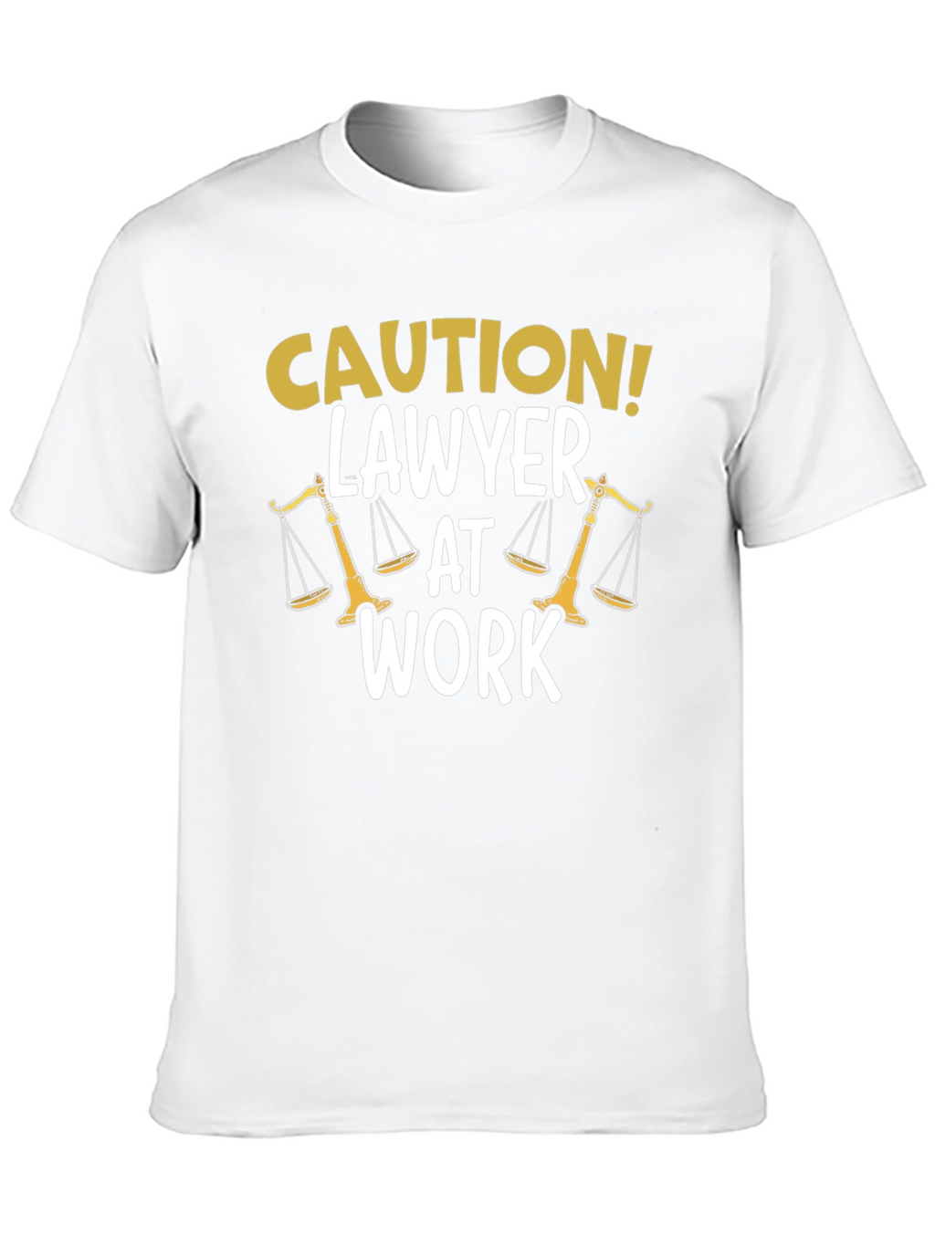 Caution! Lawyer At Work Novelty Graphic Tee