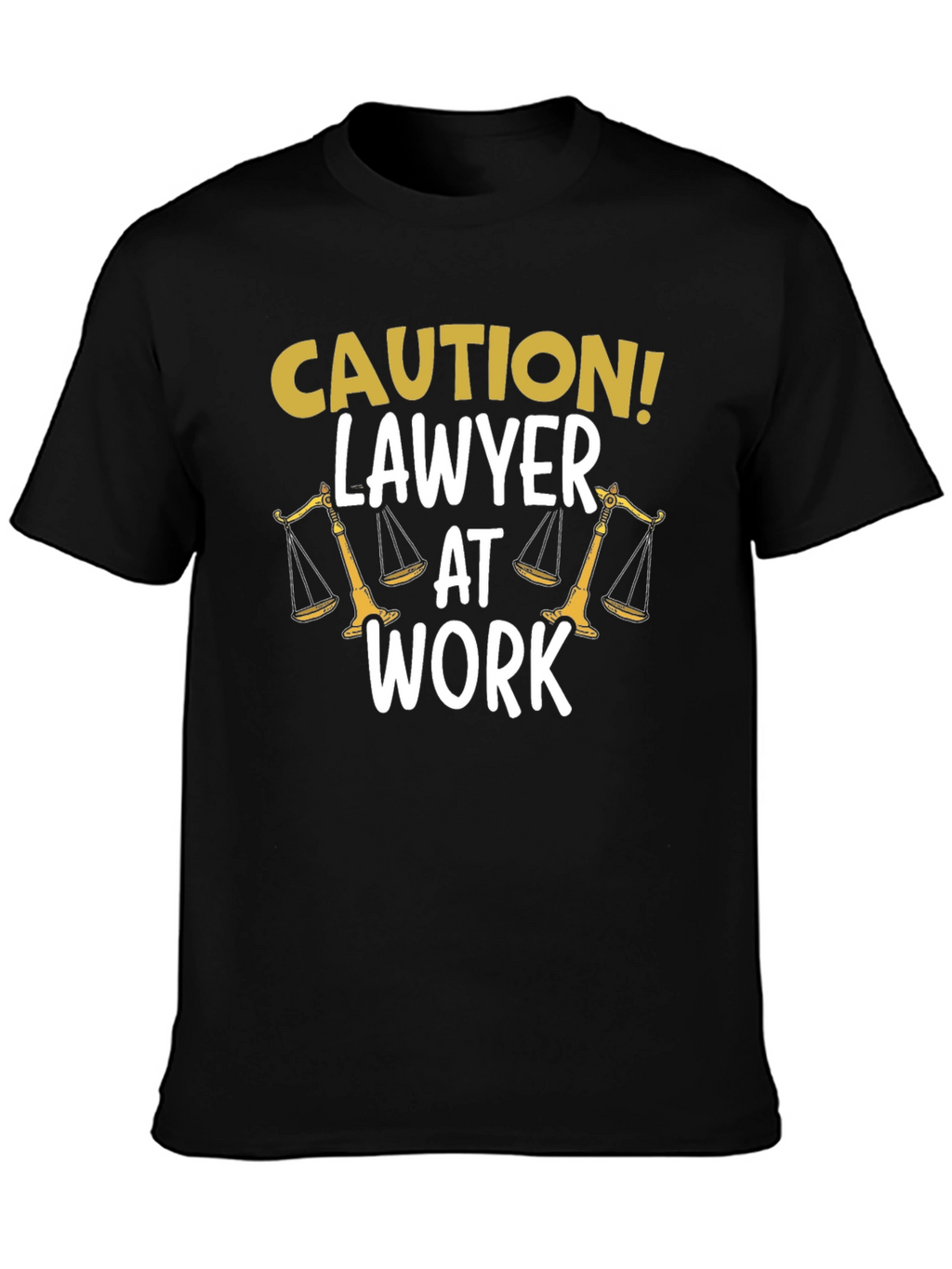Caution! Lawyer At Work Novelty Graphic Tee
