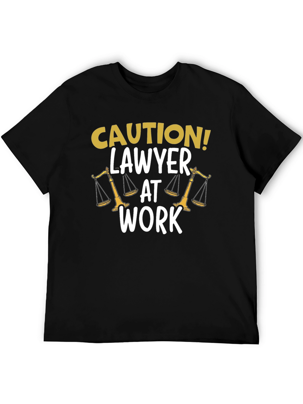 Caution! Lawyer At Work Novelty Graphic Tee