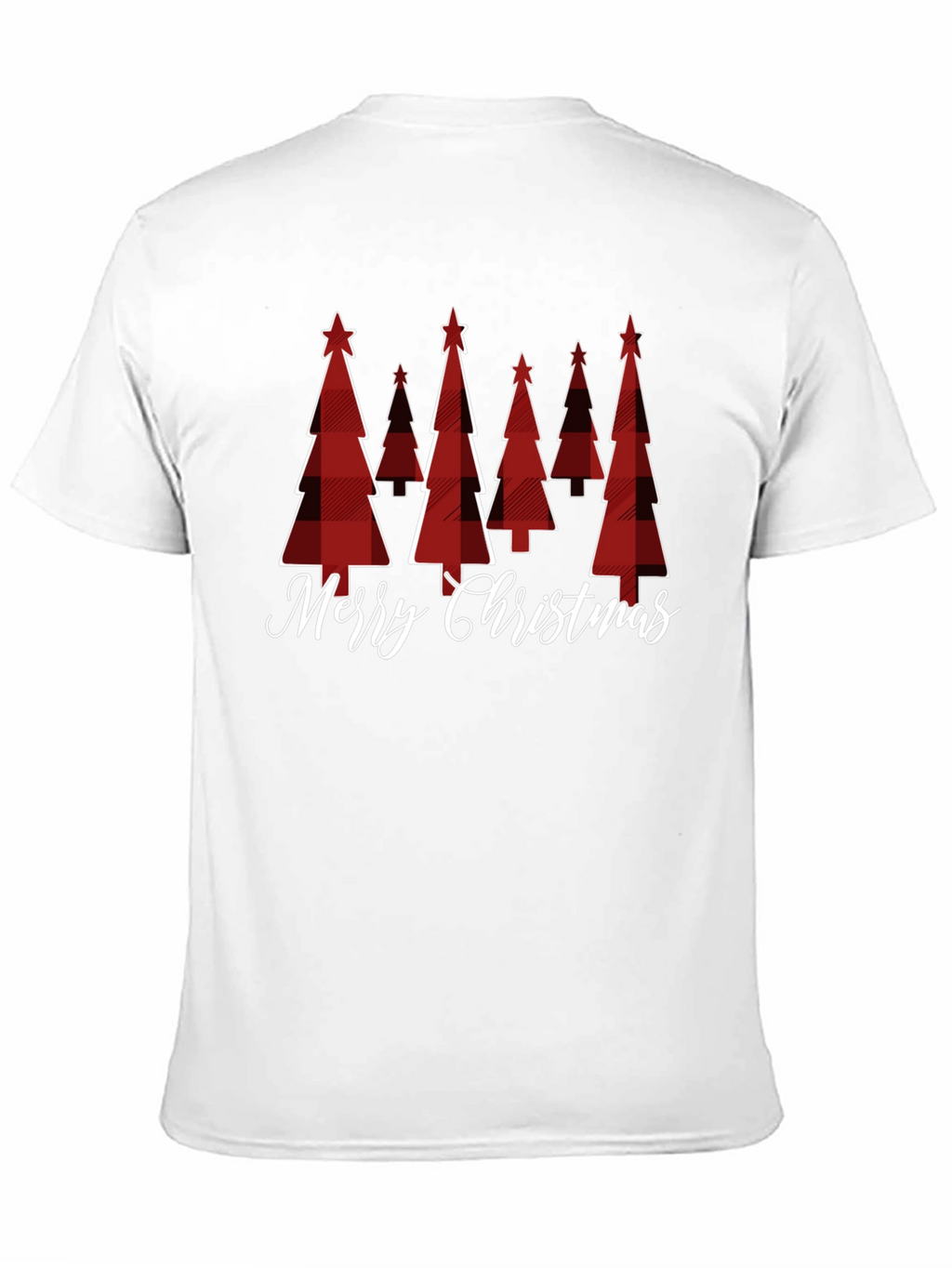 Festive Plaid Christmas Tree Graphic Tee