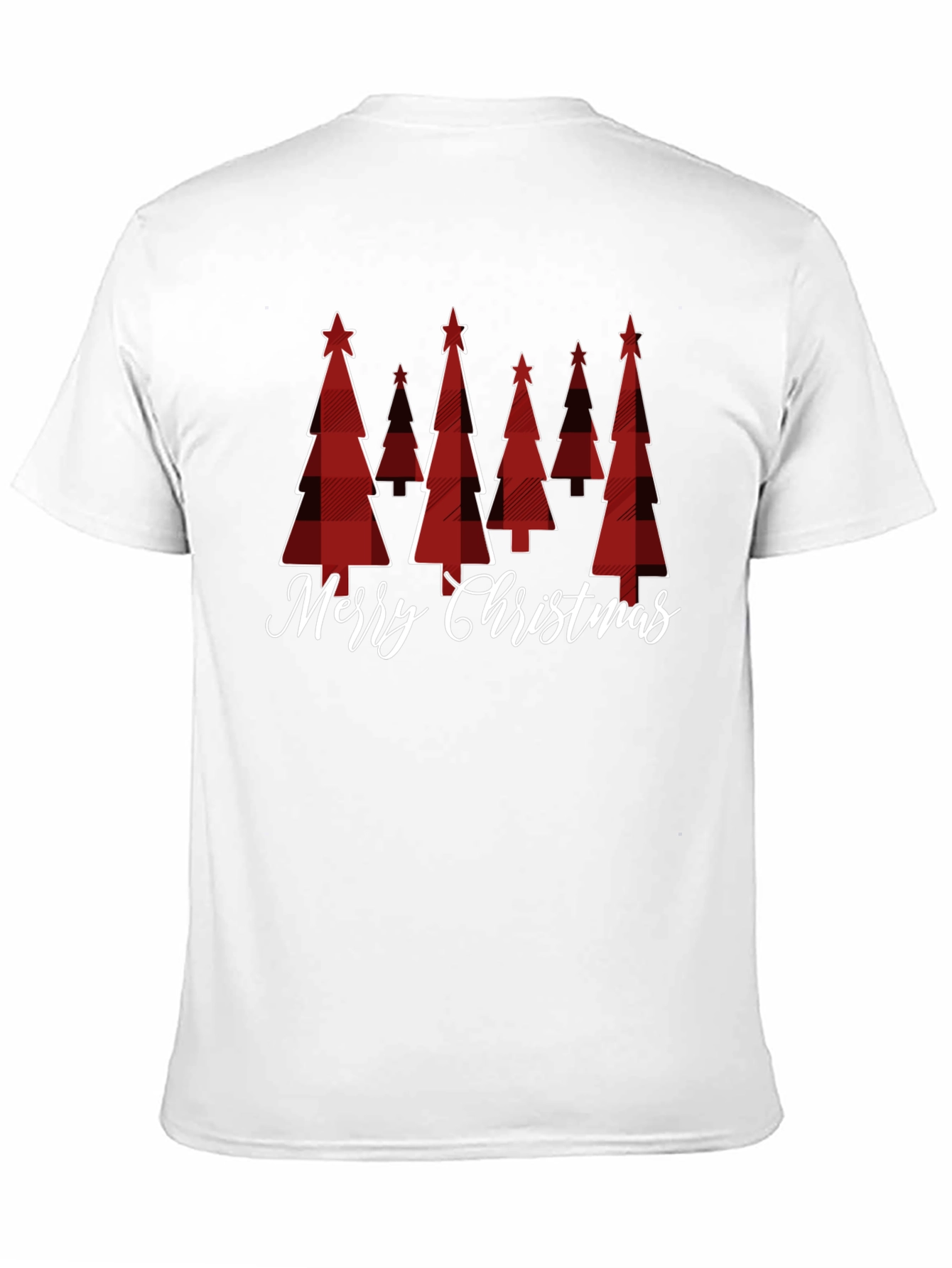 Festive Plaid Christmas Tree Graphic Tee