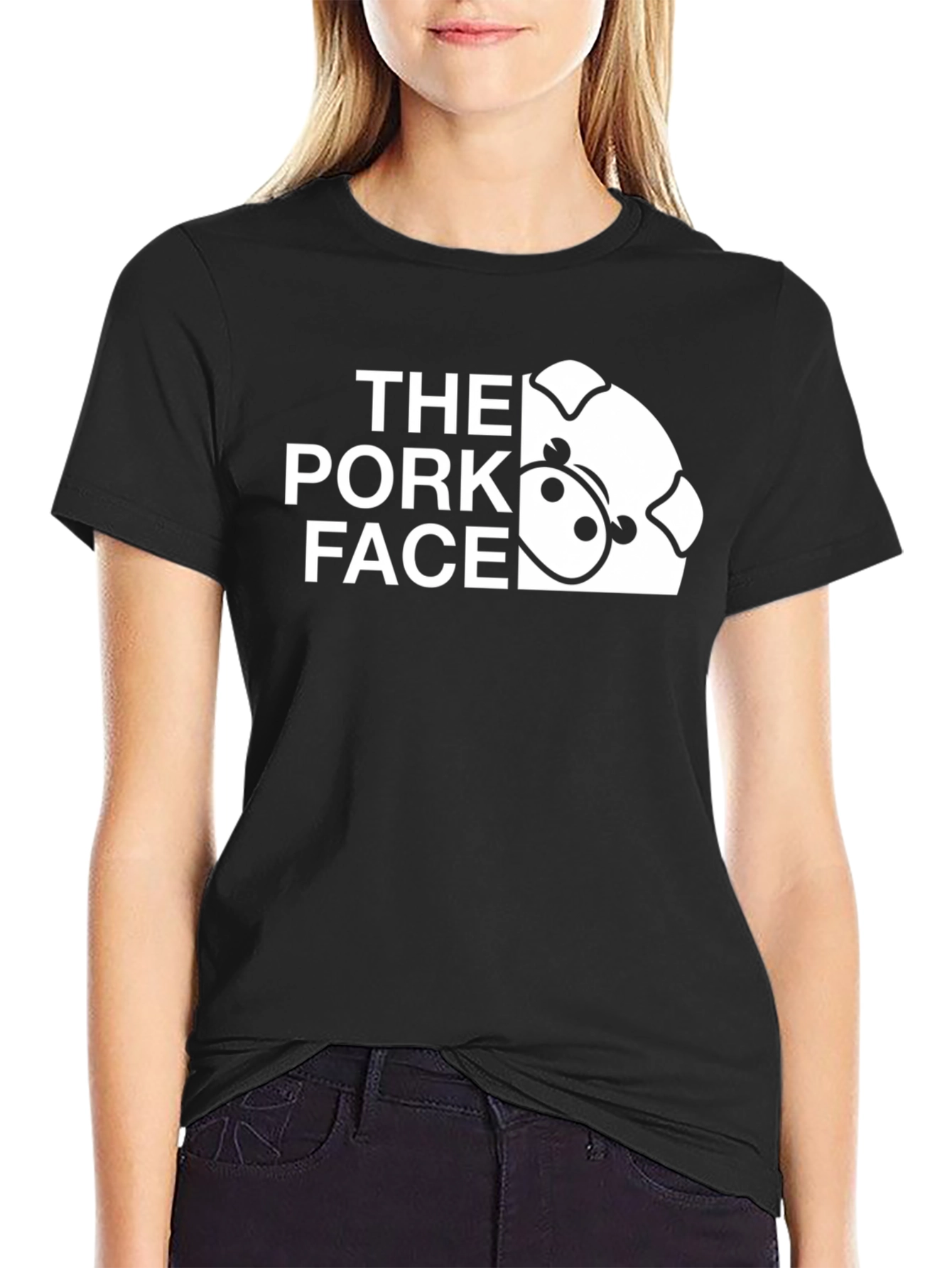 The Pork Face Graphic Tee - Cool Pig Design