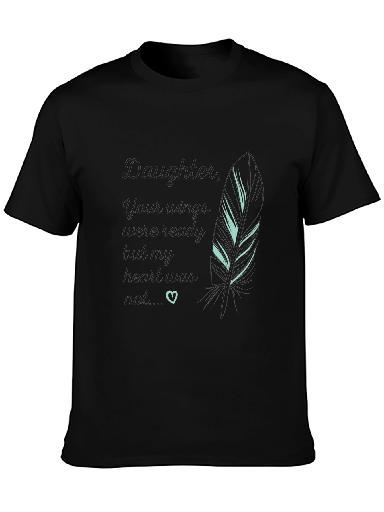 Daughter Wings Ready Black Graphic Tee