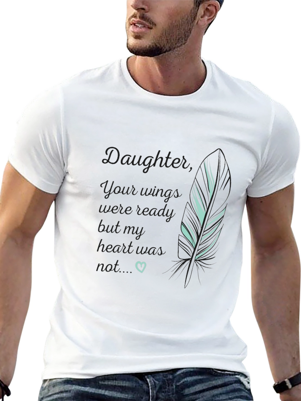 Daughter Wings Ready Black Graphic Tee