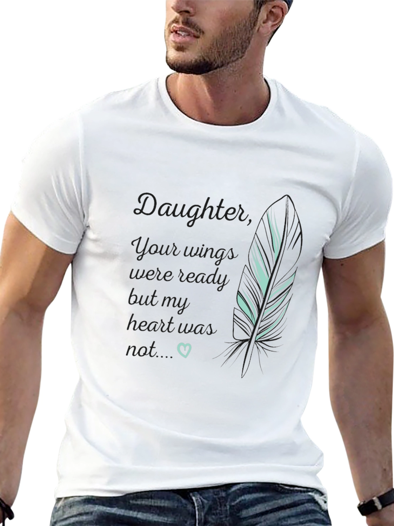 Daughter Wings Ready Black Graphic Tee