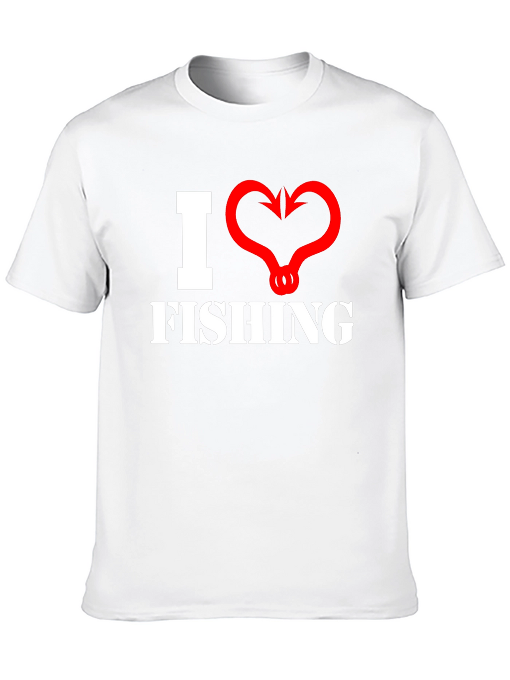 I Heart Fishing Graphic T-Shirt - Black