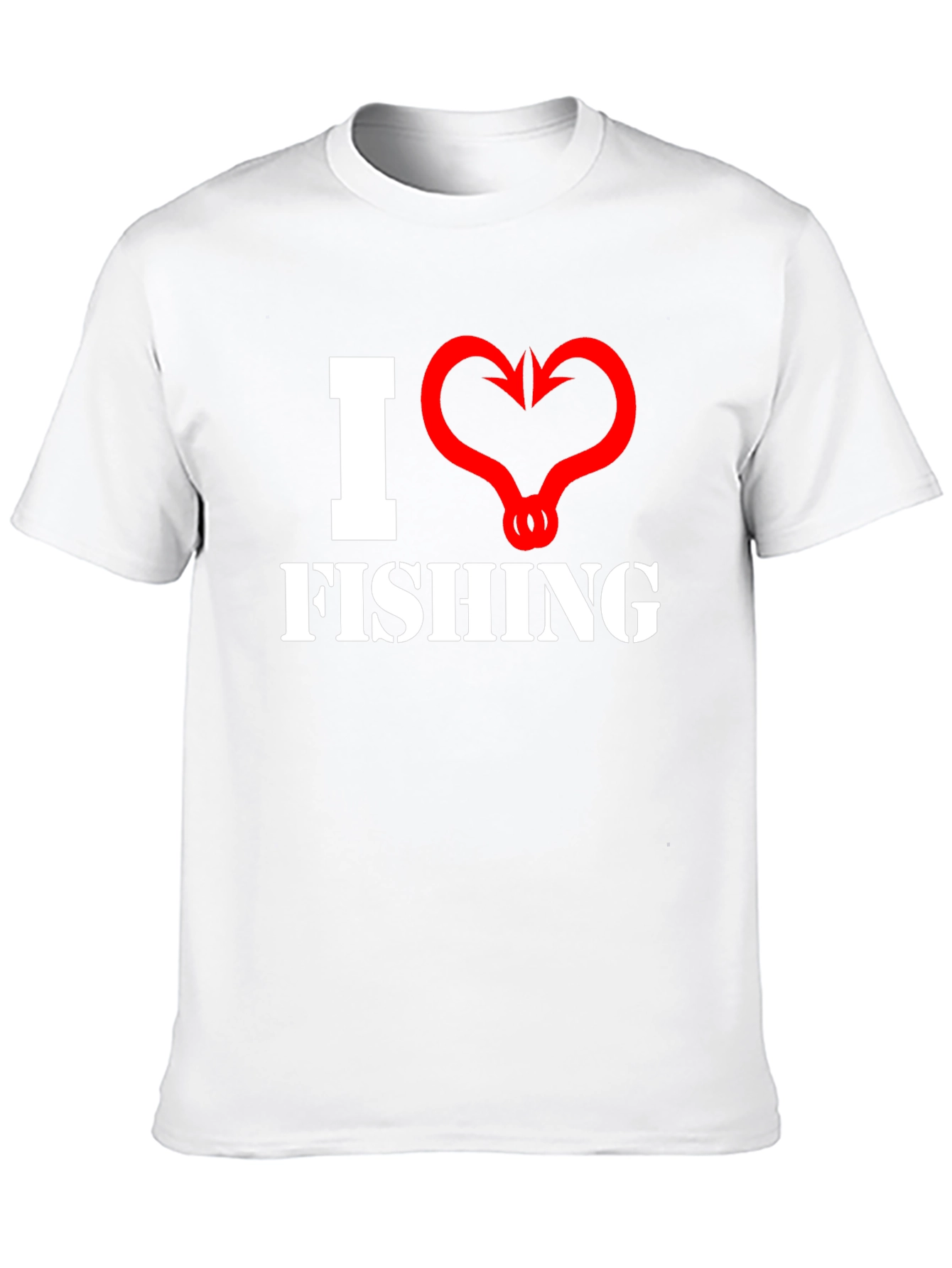 I Heart Fishing Graphic T-Shirt - Black