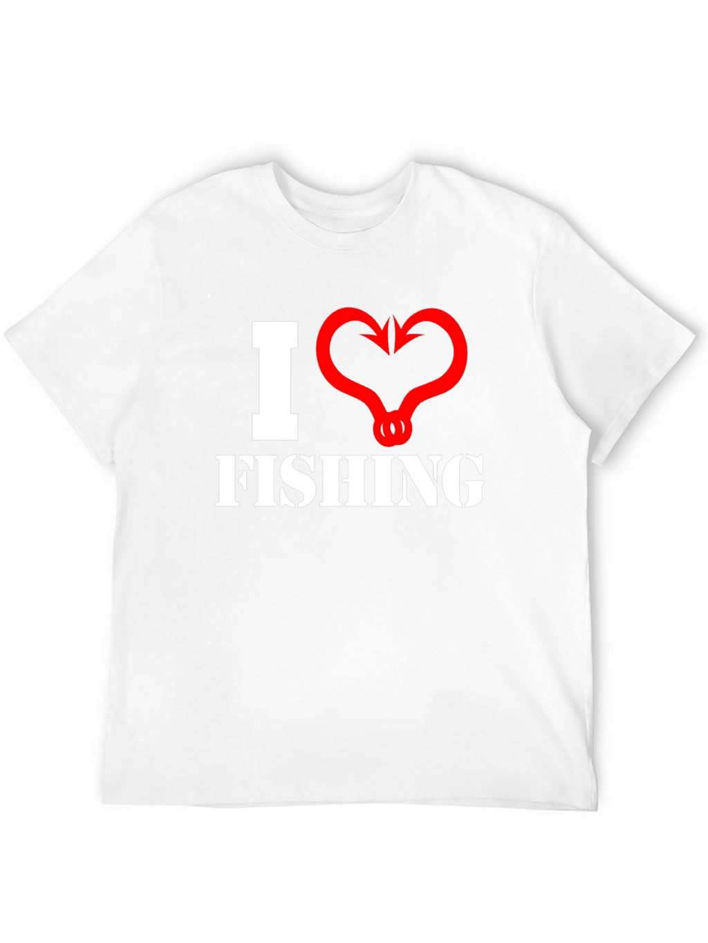 I Heart Fishing Graphic T-Shirt - Black
