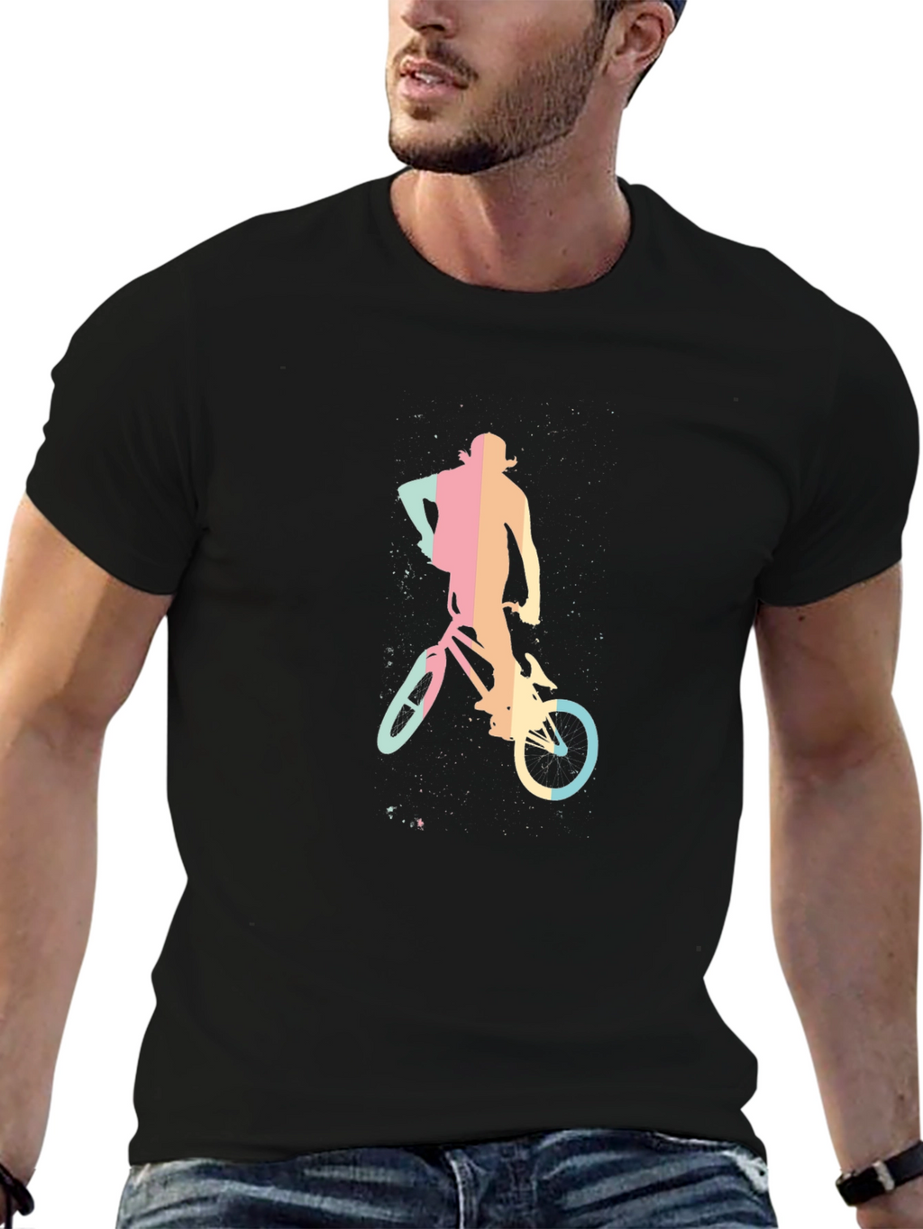 Retro Biker Graphic Tee - Cool Casual Style