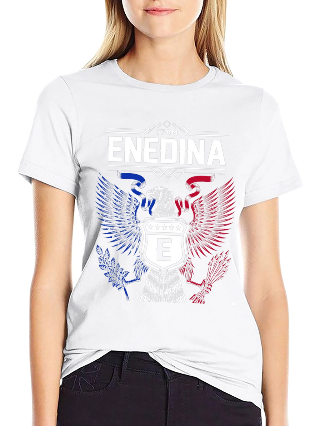 Team Enedina Graphic T-Shirt - Patriotic Eagle Design