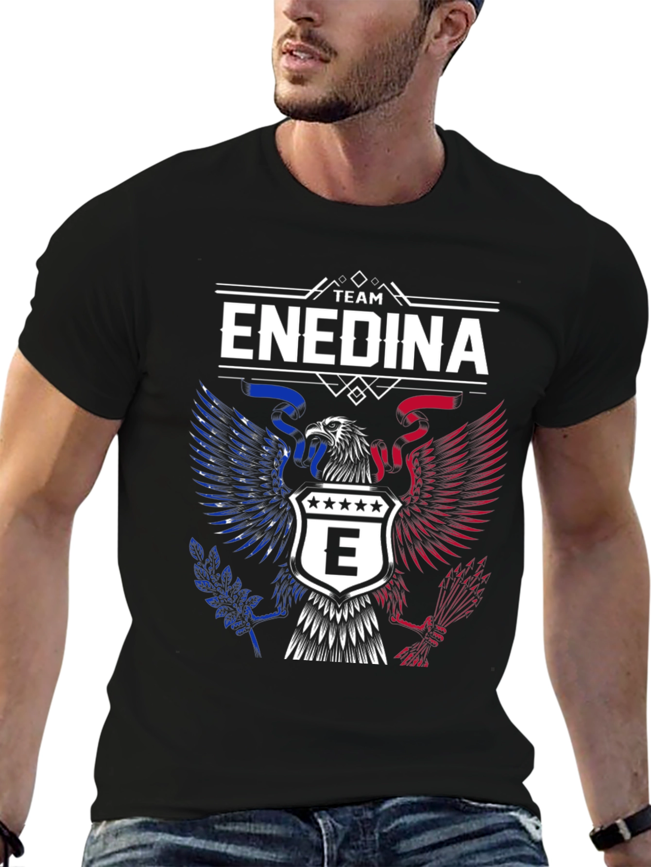Team Enedina Graphic T-Shirt - Patriotic Eagle Design