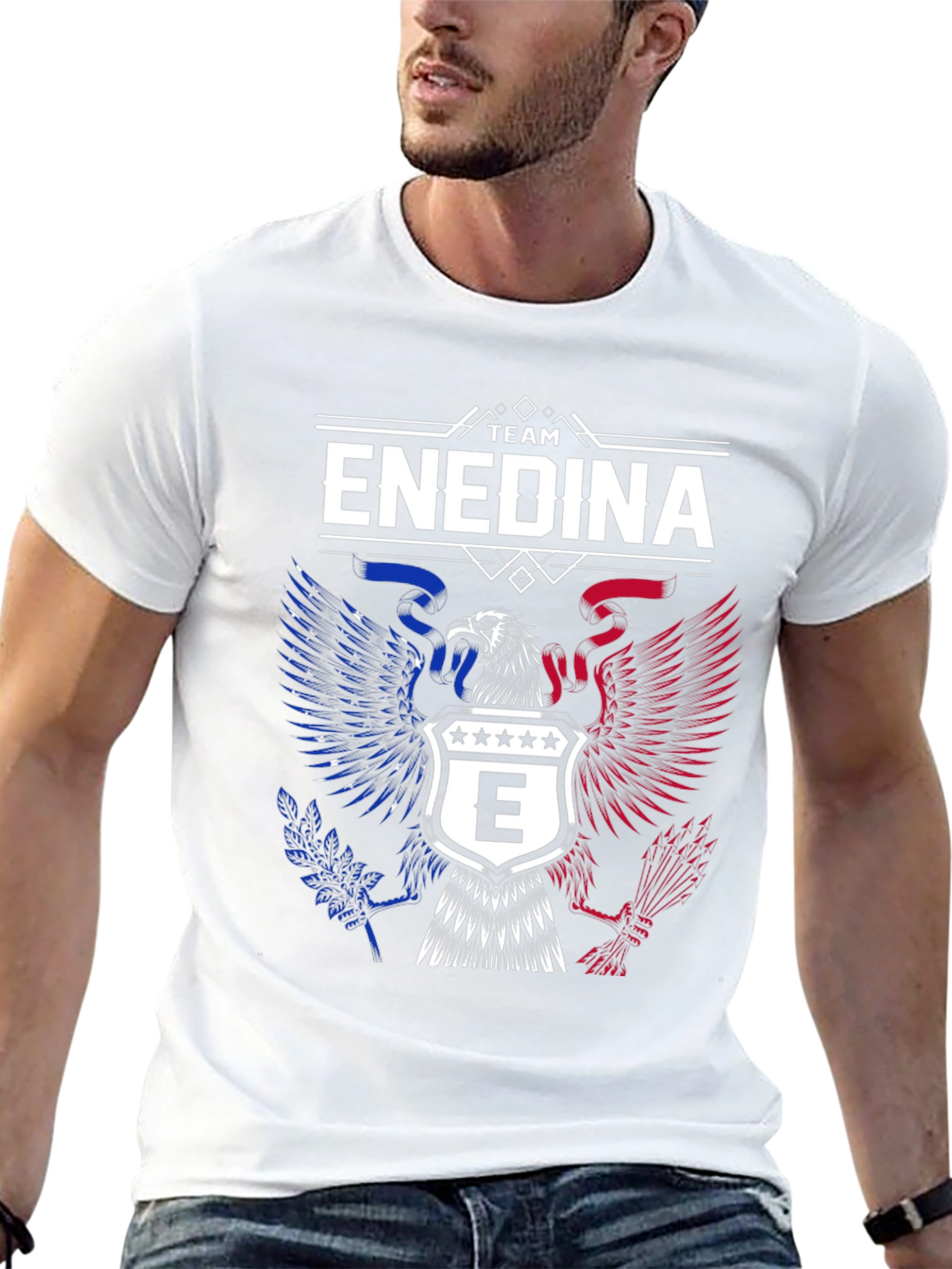 Team Enedina Graphic T-Shirt - Patriotic Eagle Design