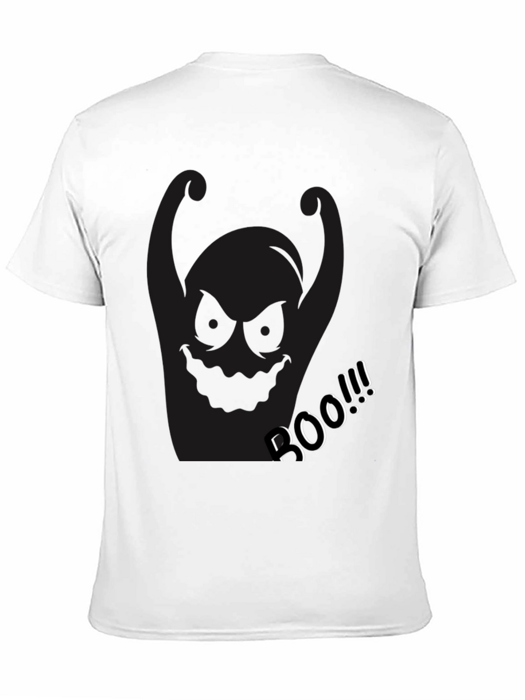 Spooky Black Boo Graphic T-Shirt