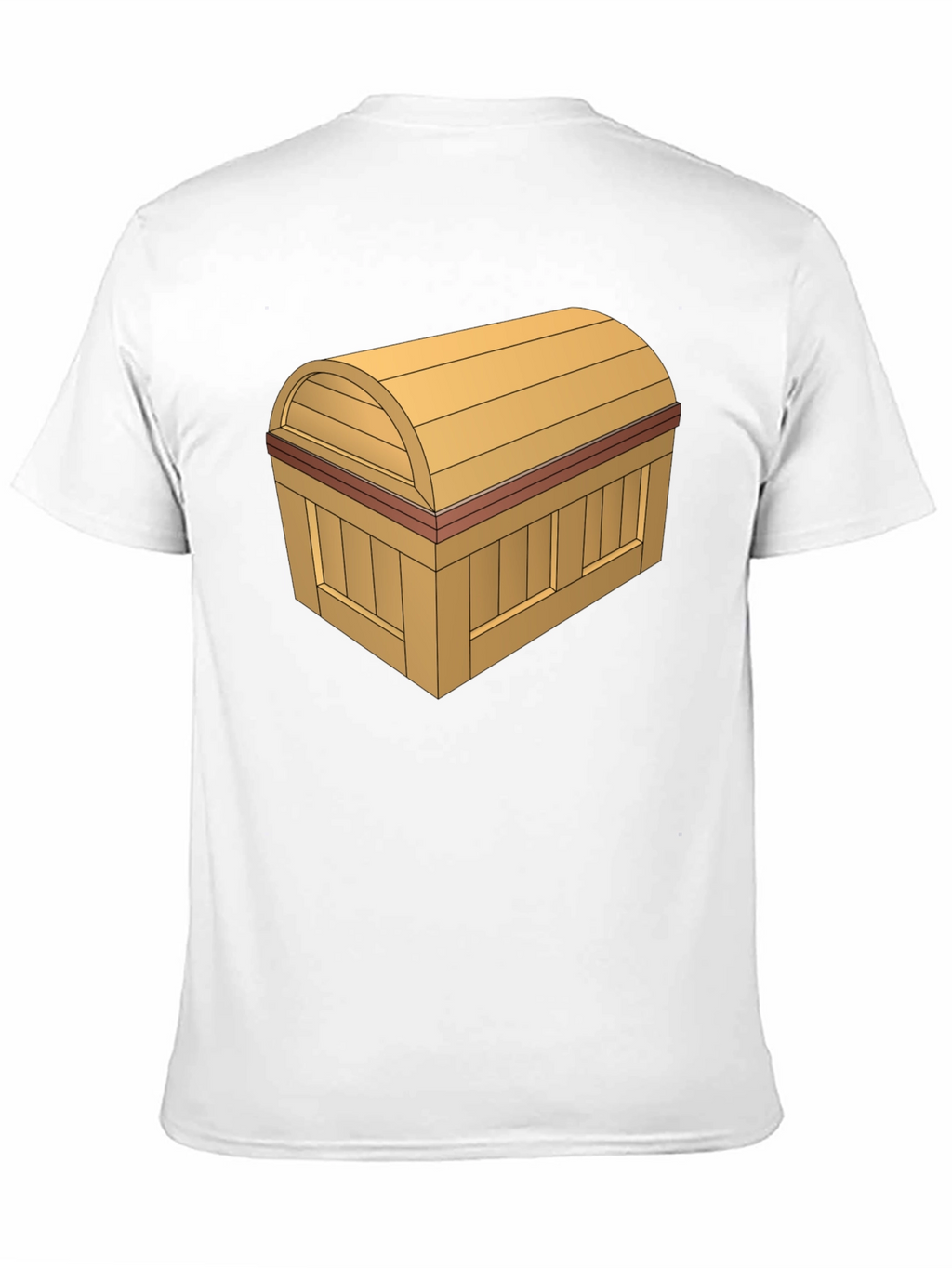 Cartoon Treasure Chest Graphic Tee - Black Cotton T-Shirt
