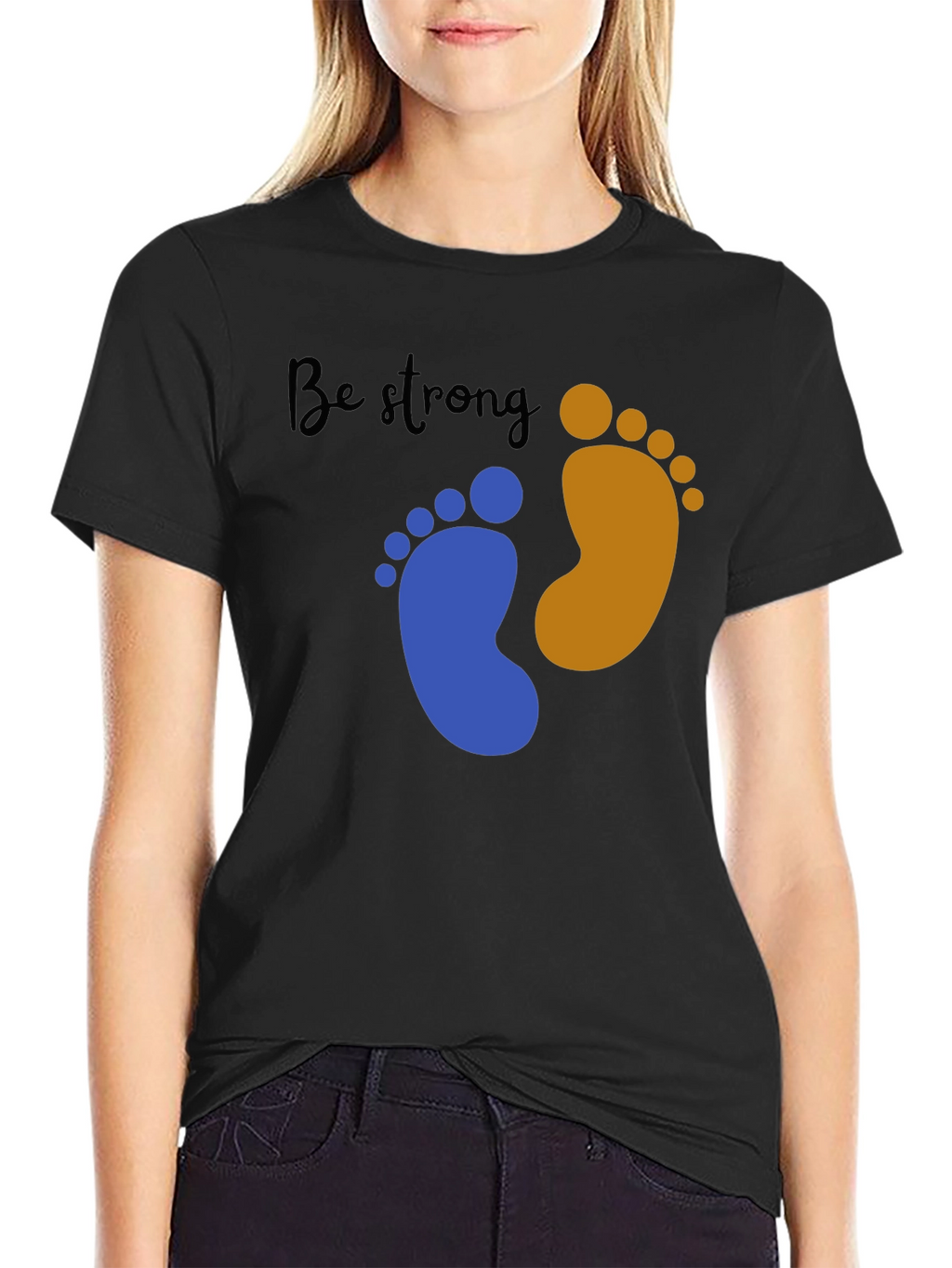 Be Strong Footprints Graphic Tee