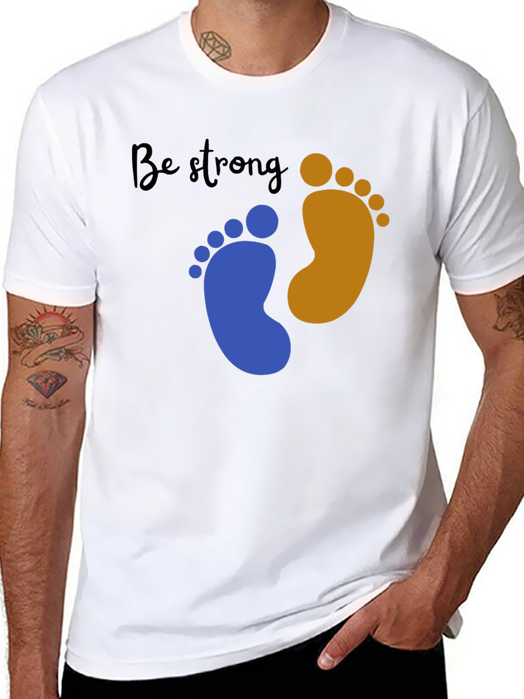 Be Strong Footprints Graphic Tee