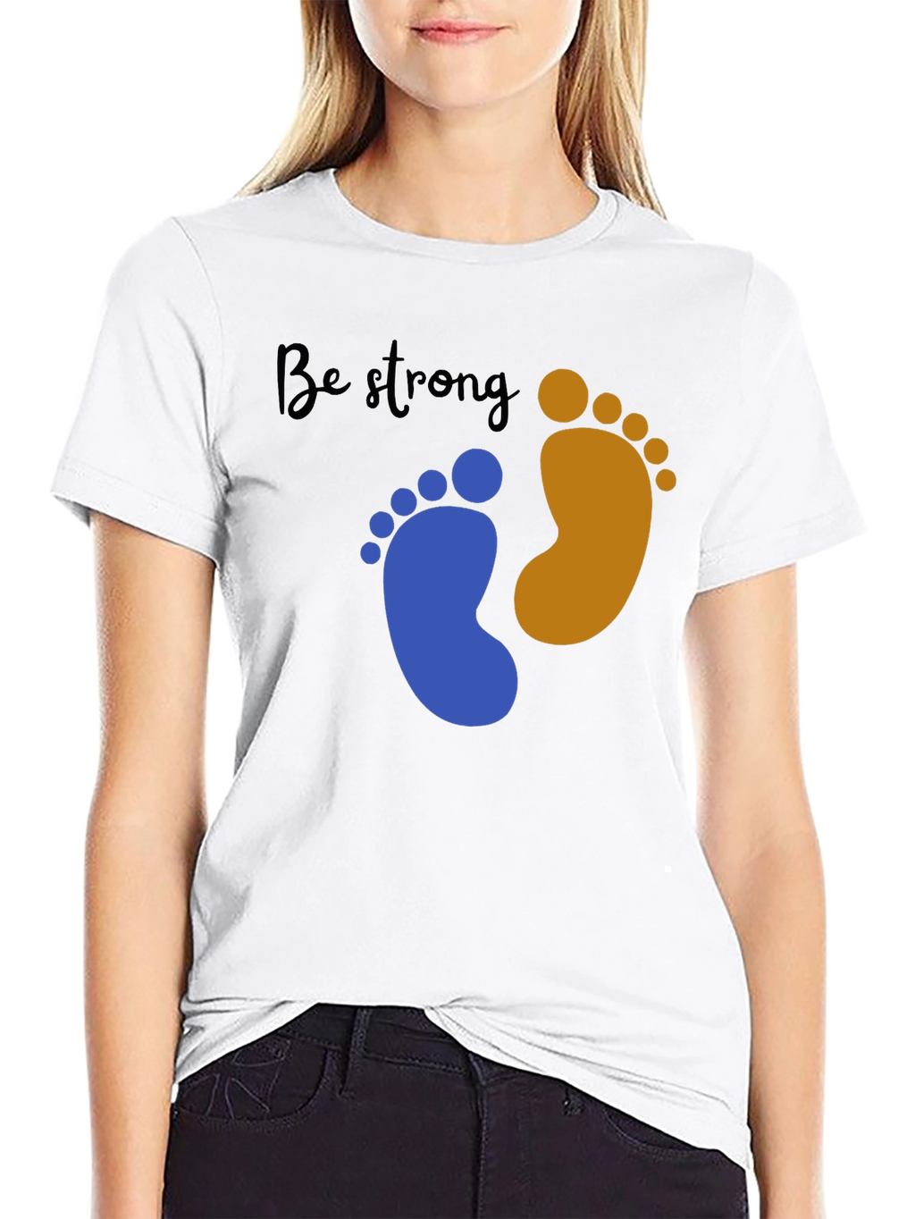 Be Strong Footprints Graphic Tee