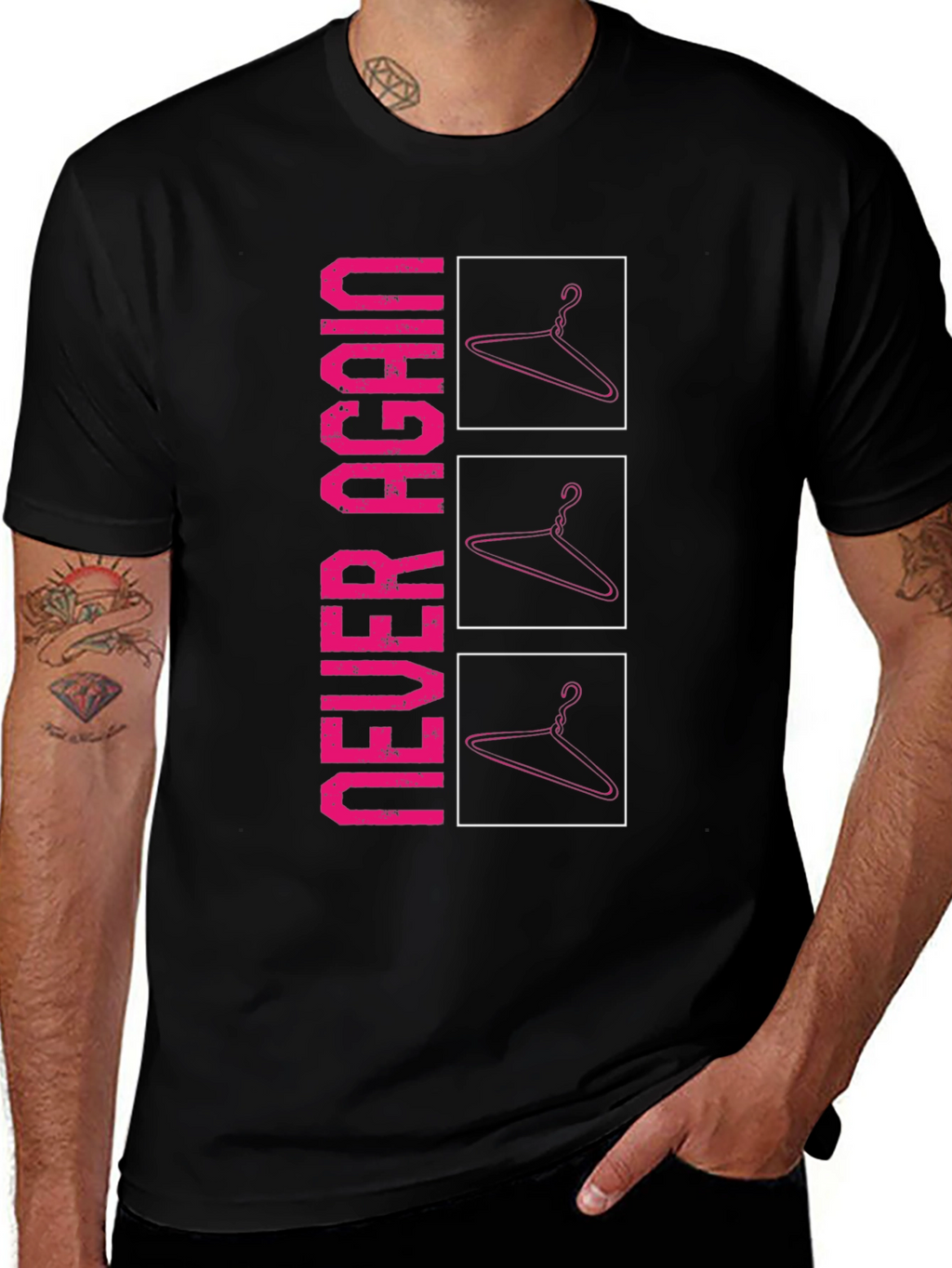Never Again Hanger Graphic Tee