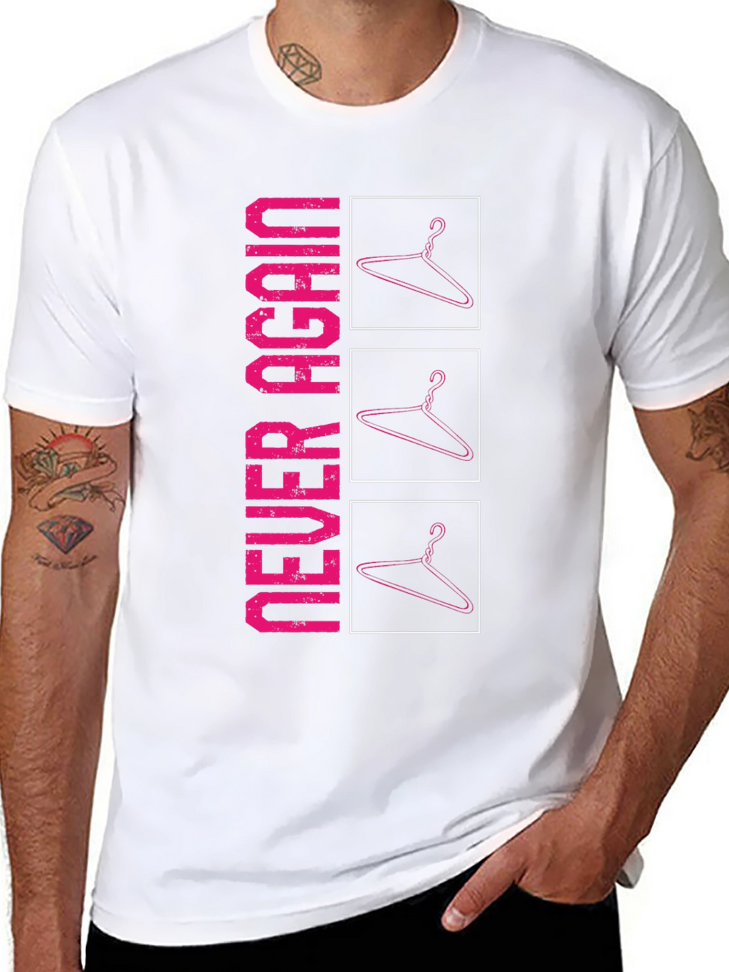 Never Again Hanger Graphic Tee