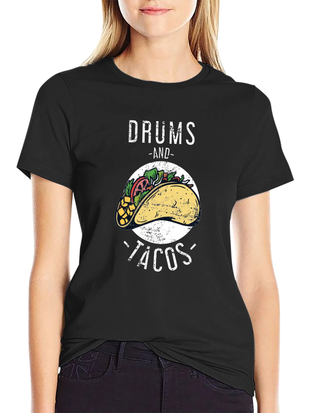 Drums and Tacos Graphic T-Shirt - Foodie Tee