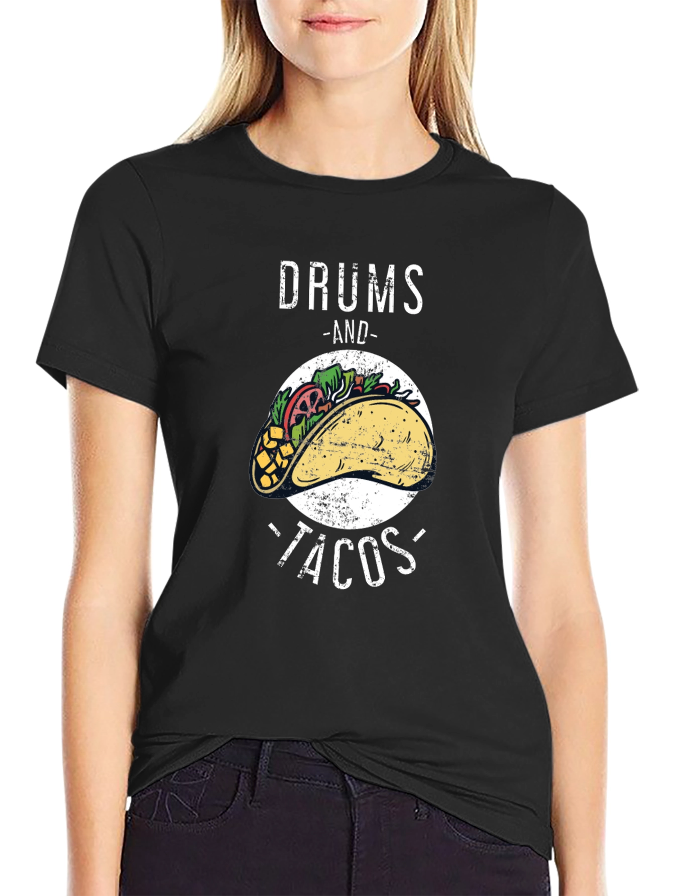 Drums and Tacos Graphic T-Shirt - Foodie Tee
