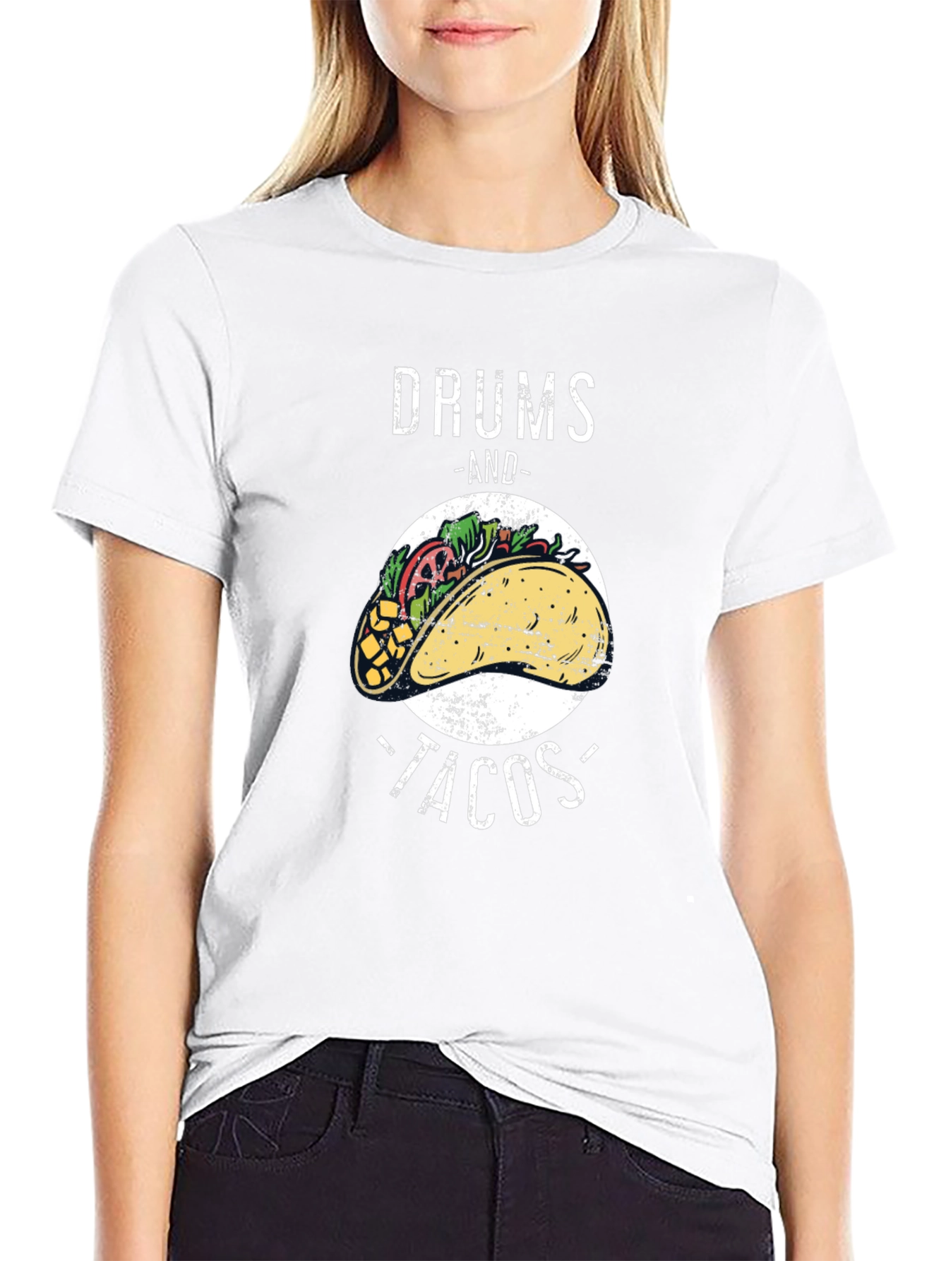 Drums and Tacos Graphic T-Shirt - Foodie Tee