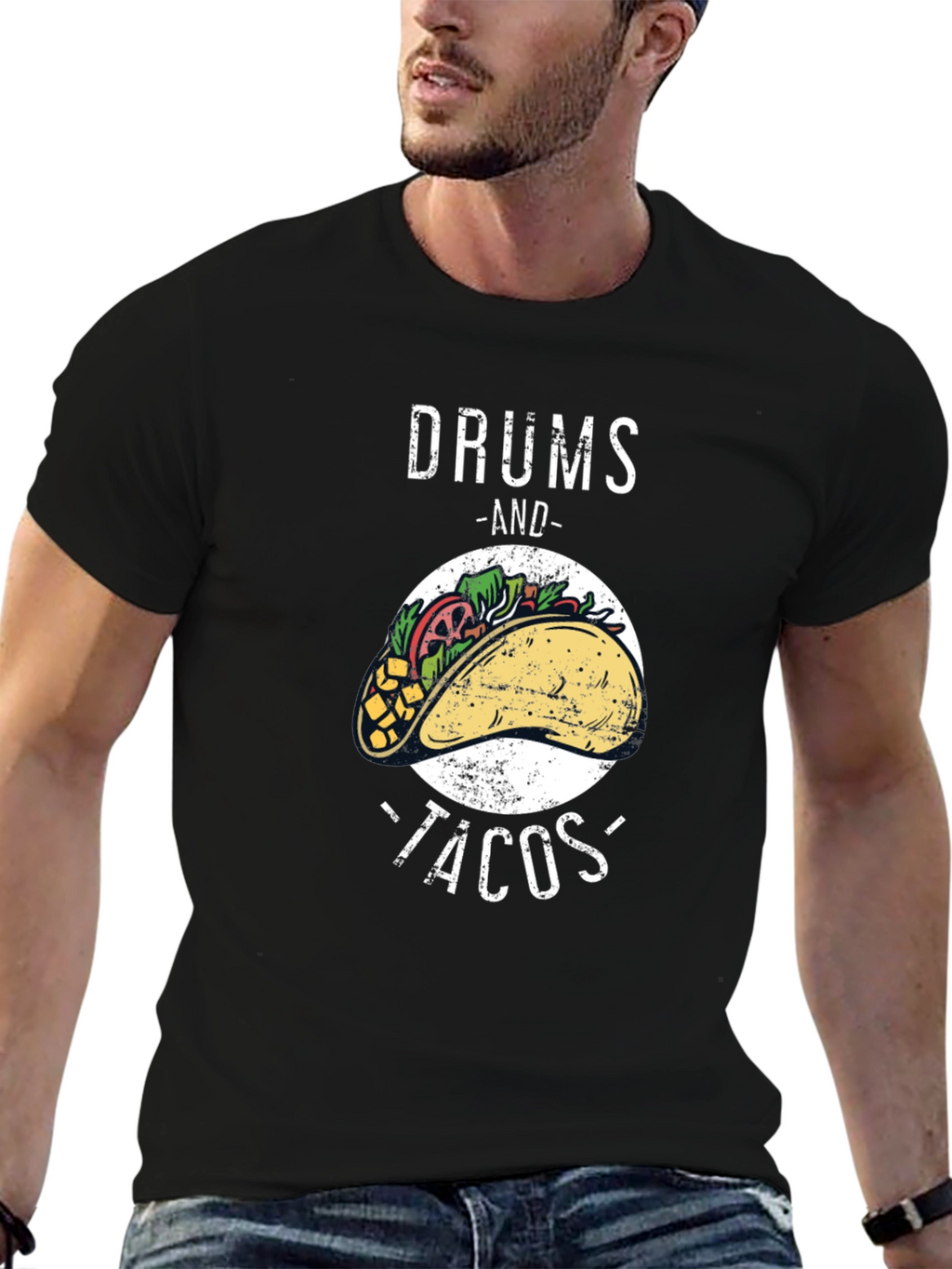 Drums and Tacos Graphic T-Shirt - Foodie Tee