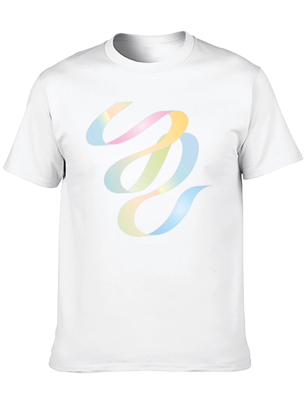 Abstract Ribbon Graphic Black T-Shirt