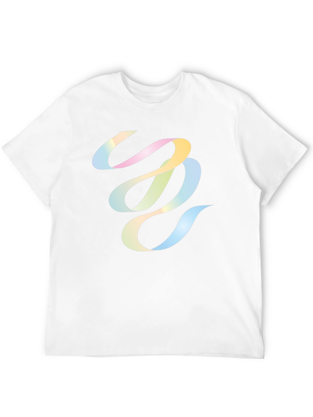 Abstract Ribbon Graphic Black T-Shirt