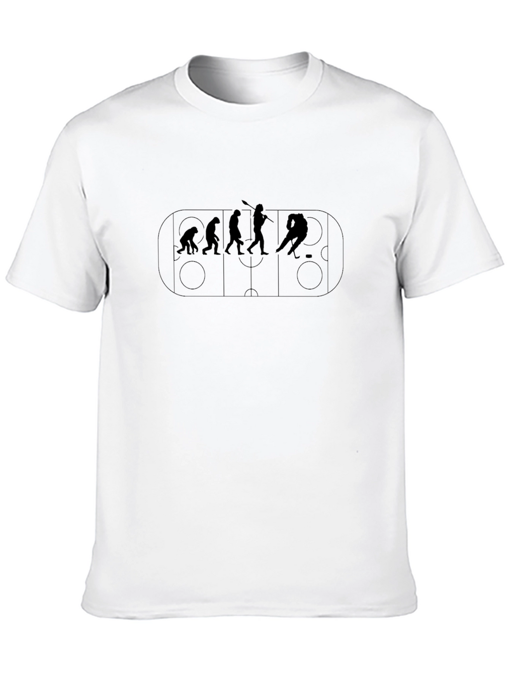 Hockey Evolution Graphic T-Shirt - Black Cotton Tee