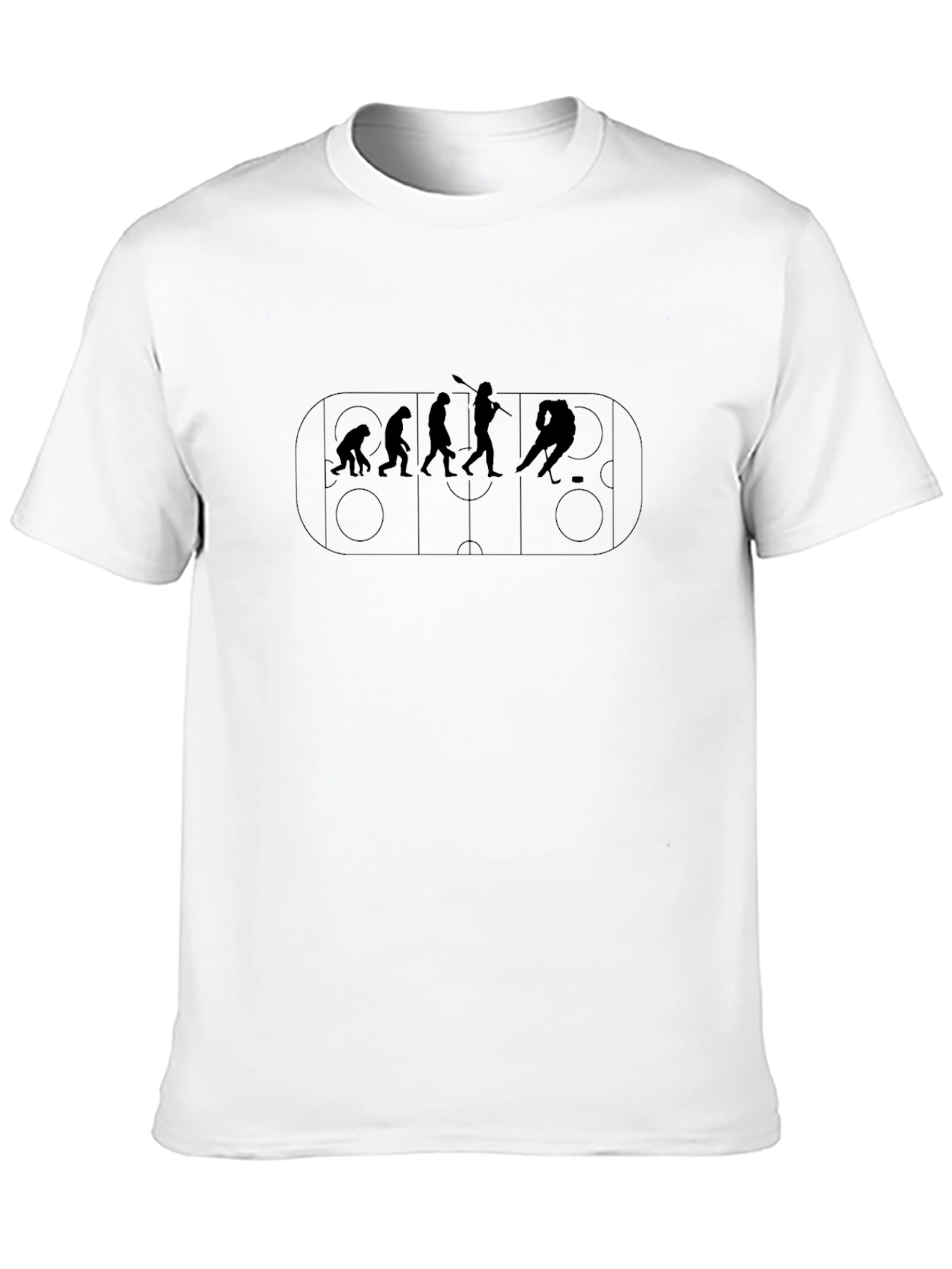 Hockey Evolution Graphic T-Shirt - Black Cotton Tee