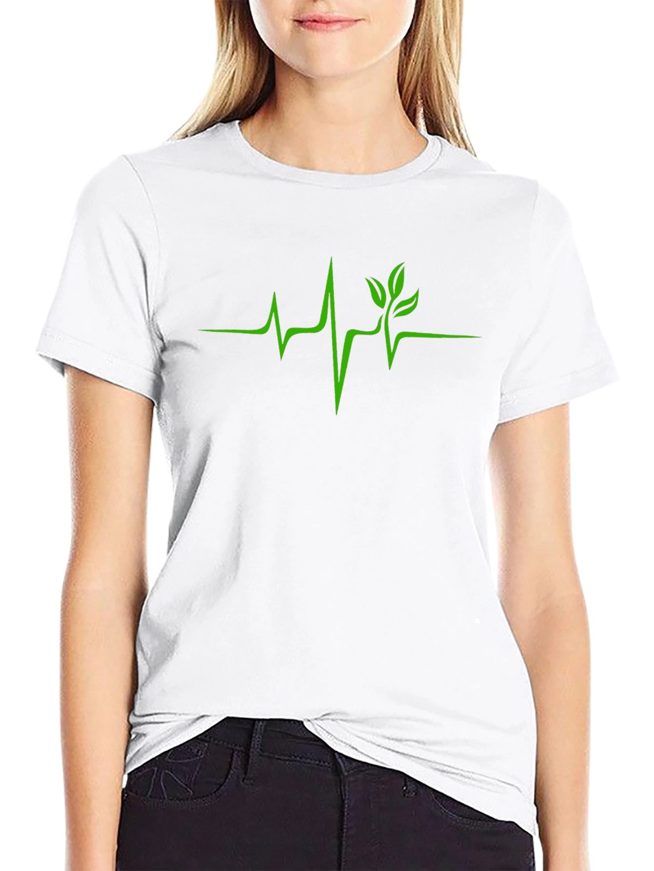Nature Heartbeat T-Shirt - Green Life Line Tee